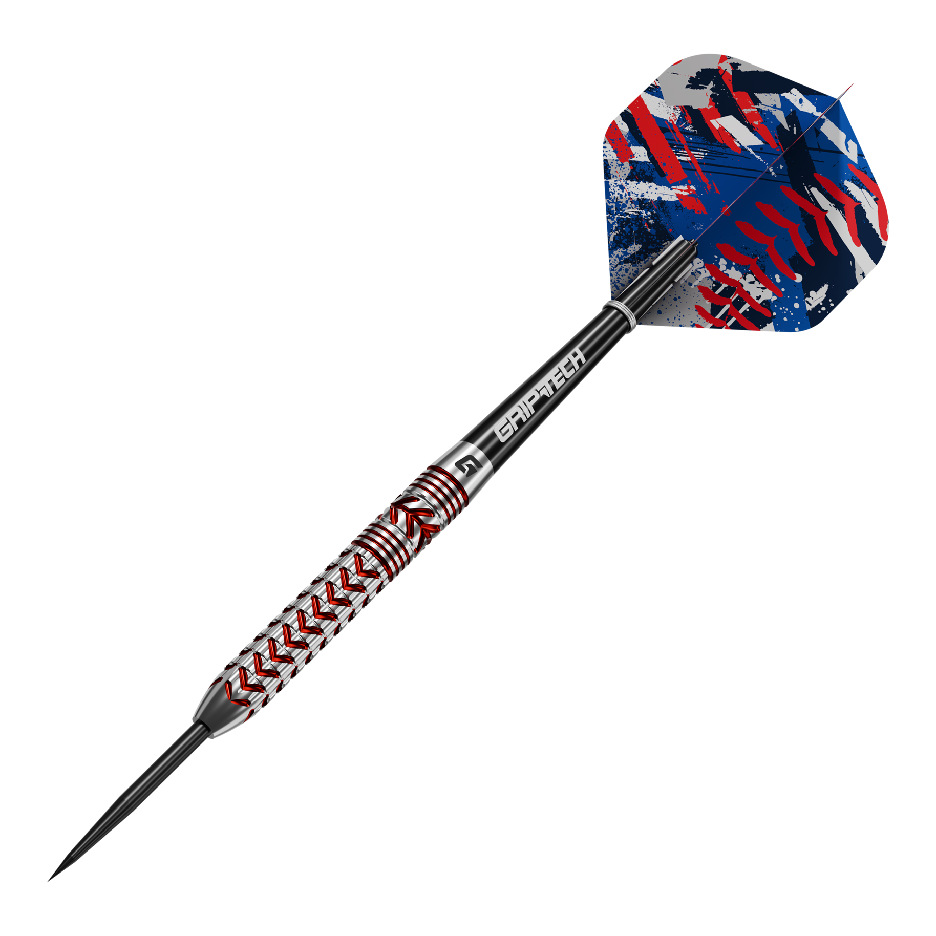 Abgebildet sind die GOAT Curveball Steeldarts. Die Steeldarts werden aus einer anderen Perspektive gezeigt.