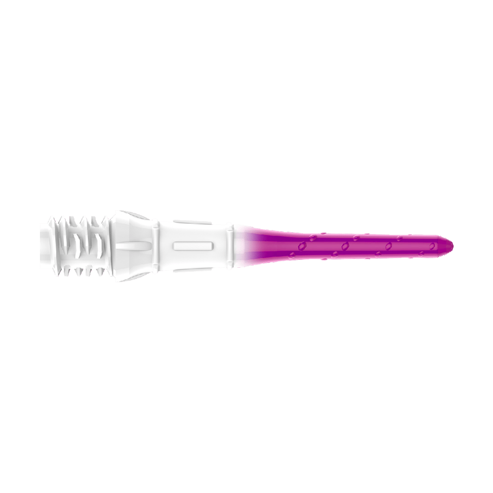 Końcówki do brwi L-Style Premium Lippoint Gradiation Dart Tips (opakowanie 30 sztuk) Das Bild zeigt L-Style Premium Lippoint Gradiation Dartspitzen 30er Pack in der Farbe Grape. Die Dartspitzen sind in einer Nahaufnahme dargestellt.
