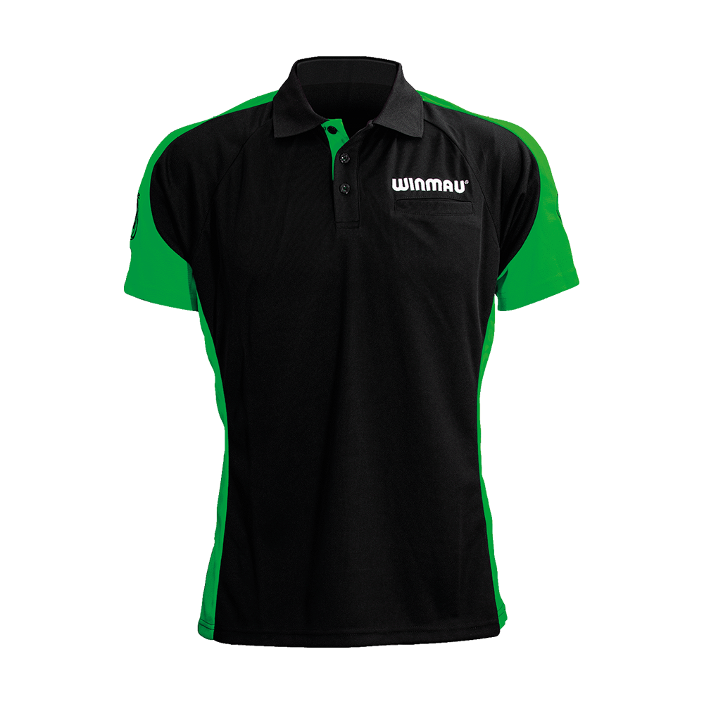 Winmau Wincool3 Dart Shirt - Negro / Verde Neón - 4XL