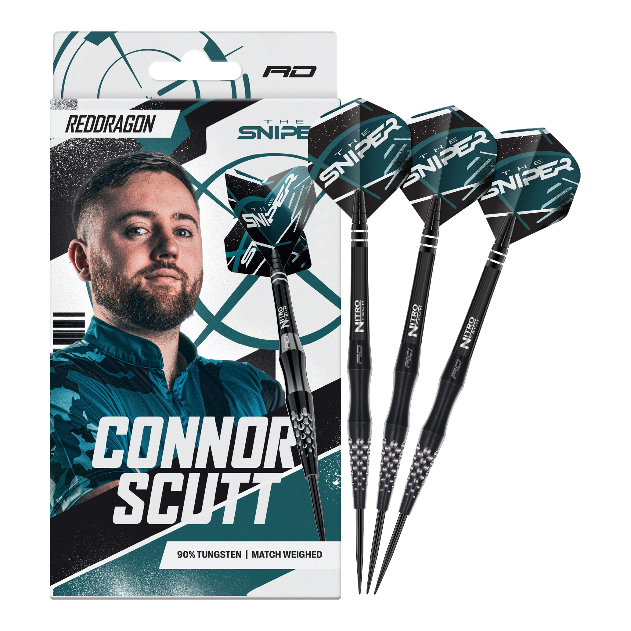 Ocelové šipky Red Dragon Connor Scutt odstřelovač - 22g Das Foto präsentiert Red Dragon Connor Scutt The Sniper Steeldarts - 22g. Diese Darts sind ideal für ambitionierte Dartspieler.