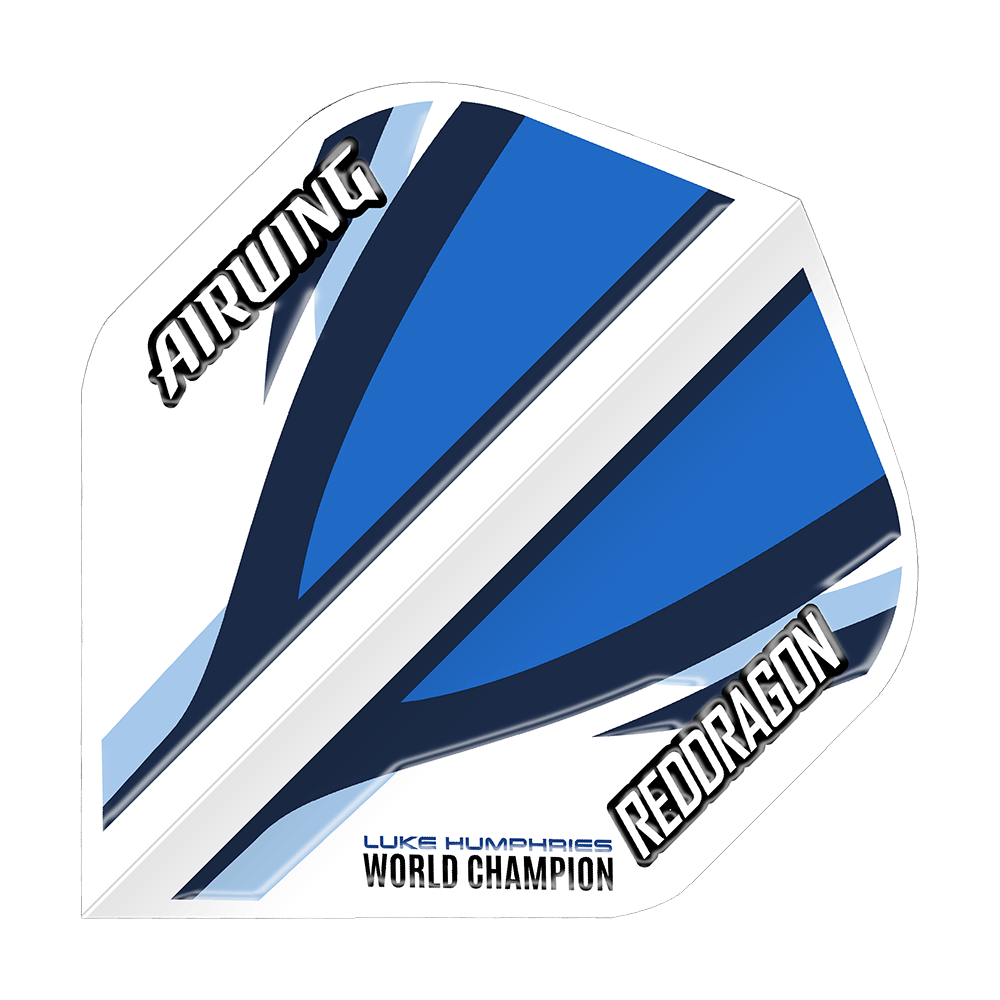 Red Dragon Airwing Luke Humphries Campeón del mundo Blanco Azul Vuelos estándar