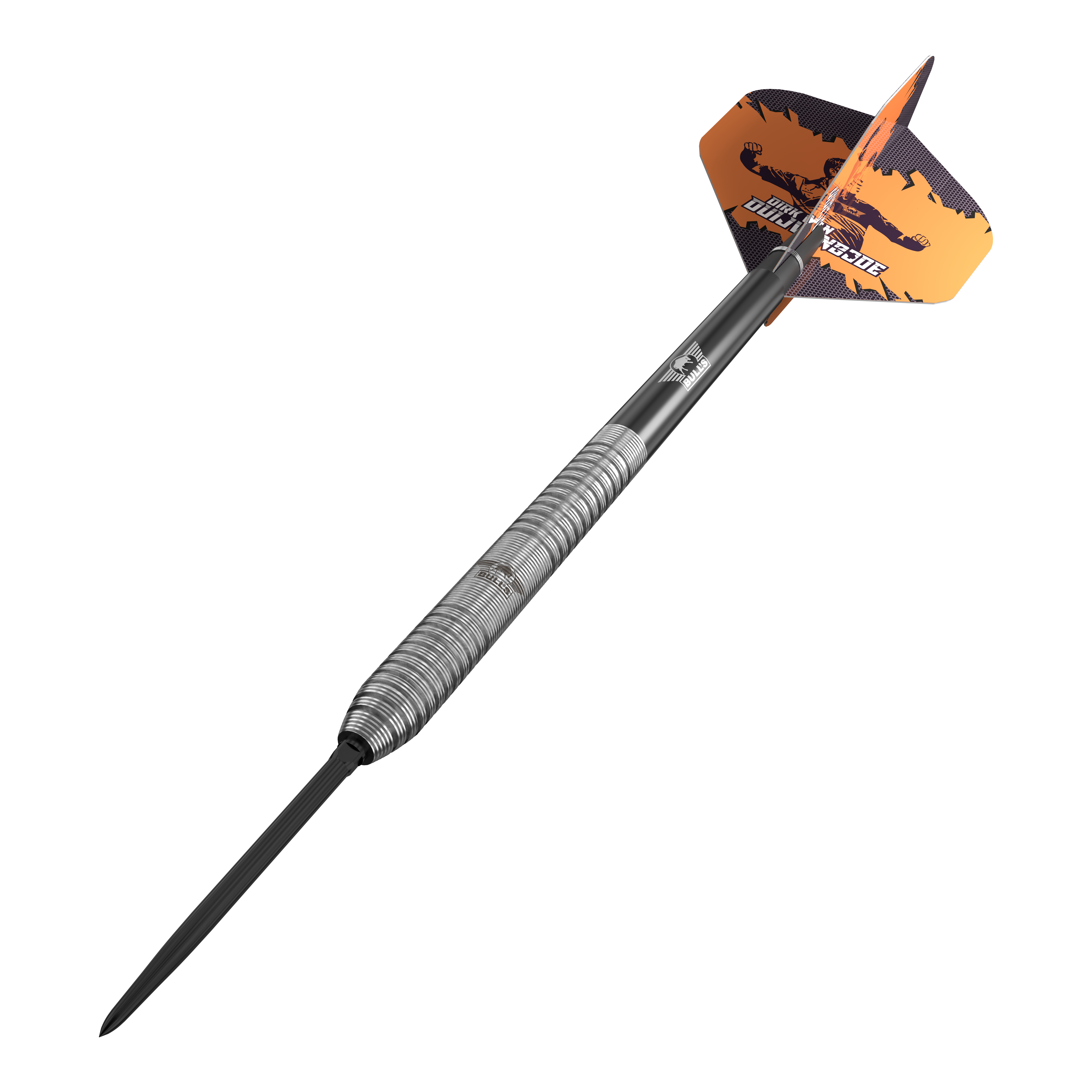 Bulls NL Dirk Van Duijvenbode Original Convertible Point Steeldarts Zu sehen ist Bulls NL Dirk Van Duijvenbode Original Convertible Point Steeldarts. Das Set besteht aus mehreren Darts.