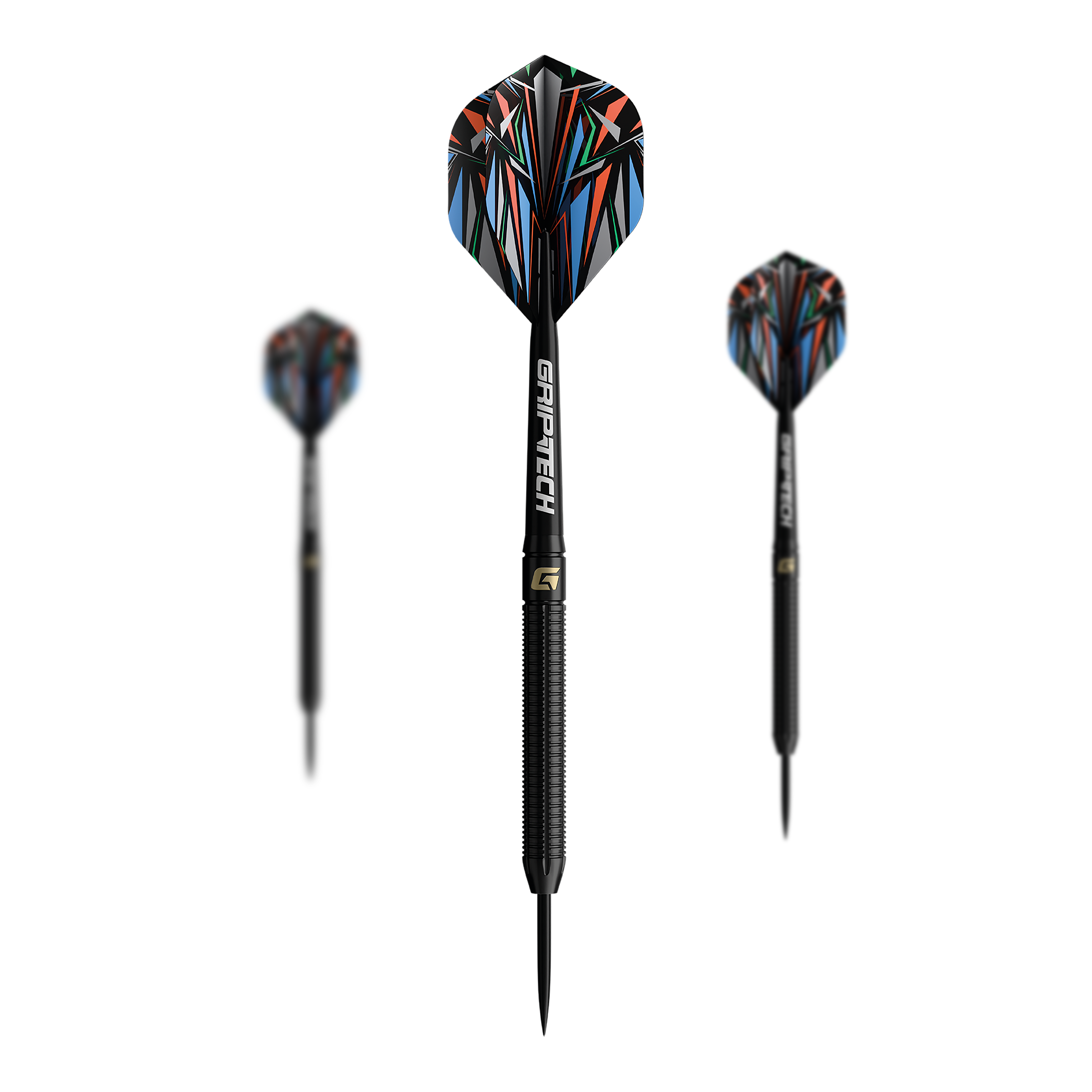 GOAT Athlete Black Tungsten Steeldarts Das Bild zeigt die GOAT Athlete Black Tungsten Steeldarts. Die Darts haben ein elegantes, schwarzes Design und sind aus Wolfram gefertigt.