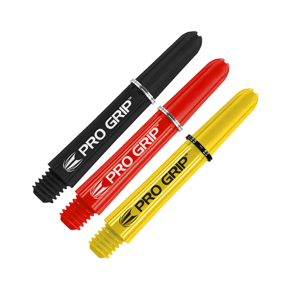 Target Pro Grip Shafts - 3 Sets - Schwarz Rot Gelb