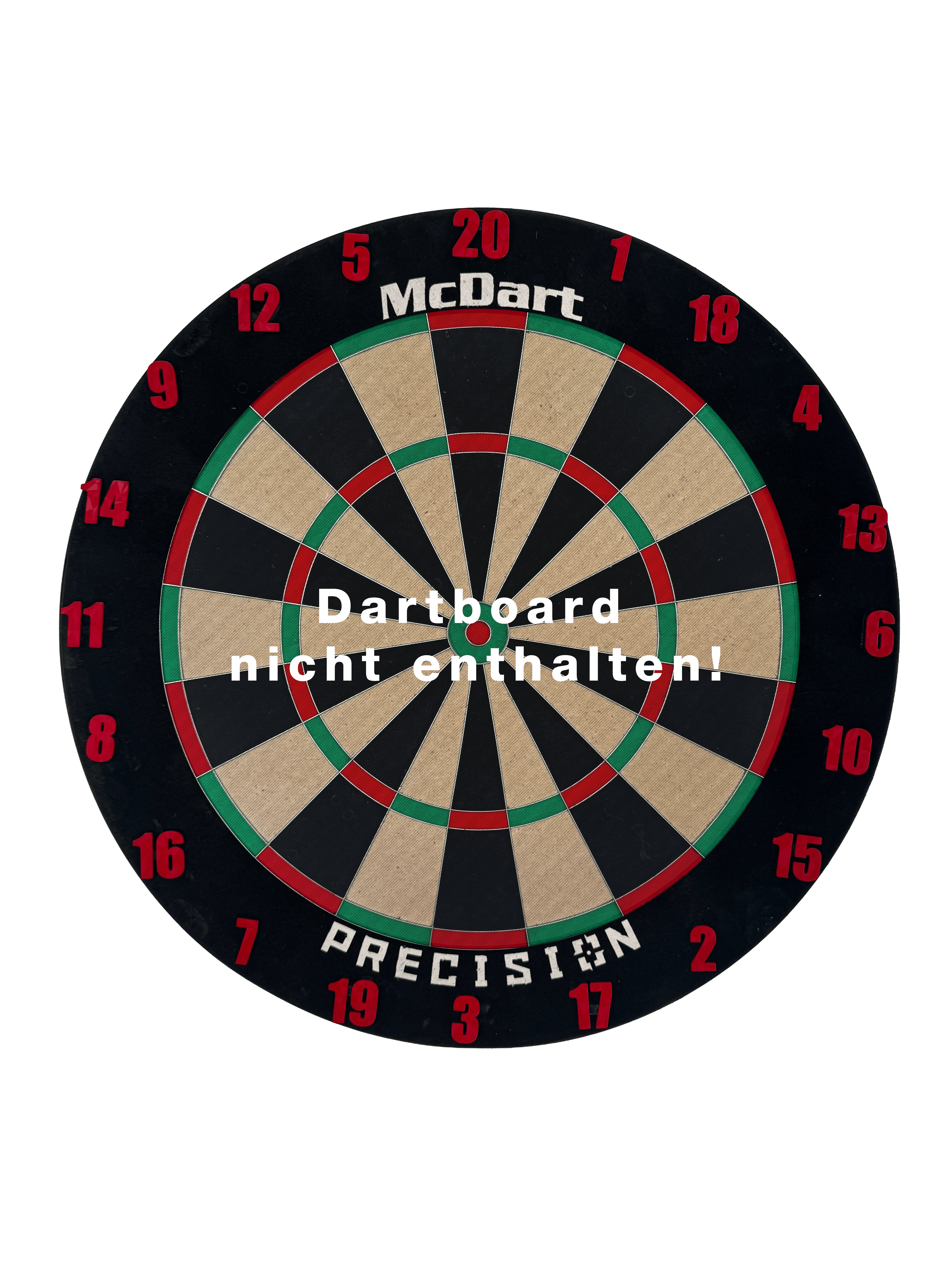 McDart Dartboard Number Rings / Number Ring Classic Abgebildet ist ein klassisches rotes Board. Das Board hat eine rechteckige Form.