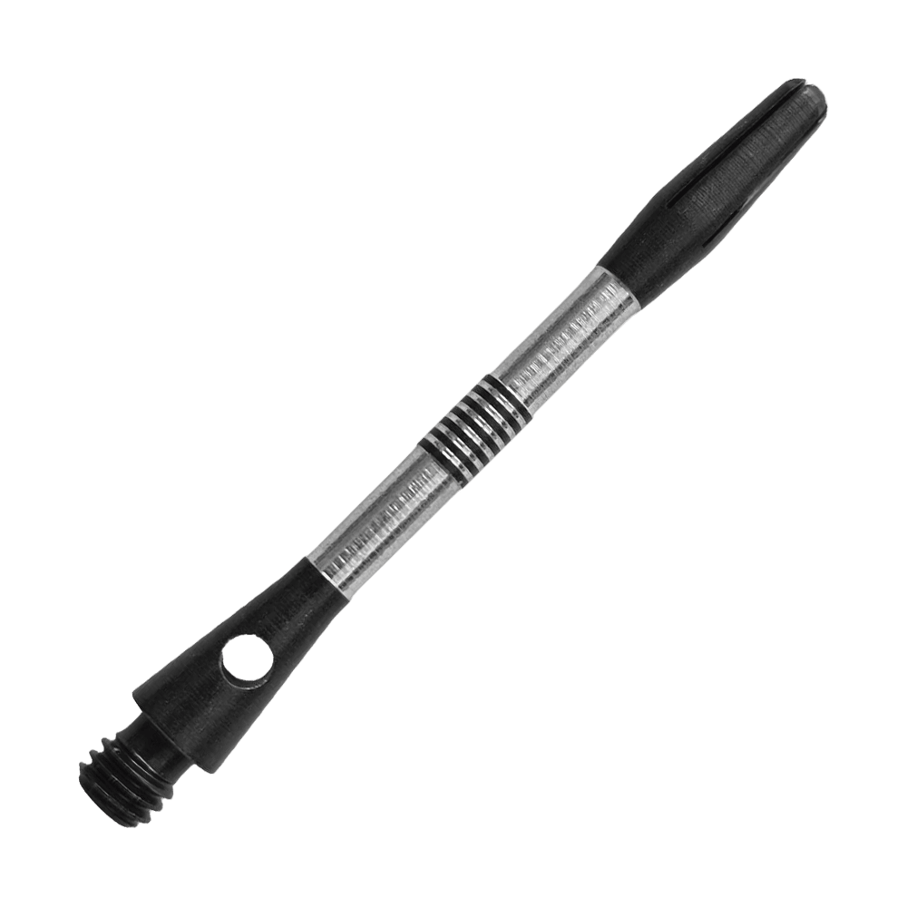 Bulls NL Cetra Aluminium Shafts - Schwarz Auf diesem Bild ist ein weiterer schwarzer Aluminium-Schaft zu sehen. Der Schaft ist für Dartpfeile geeignet und misst 34mm.