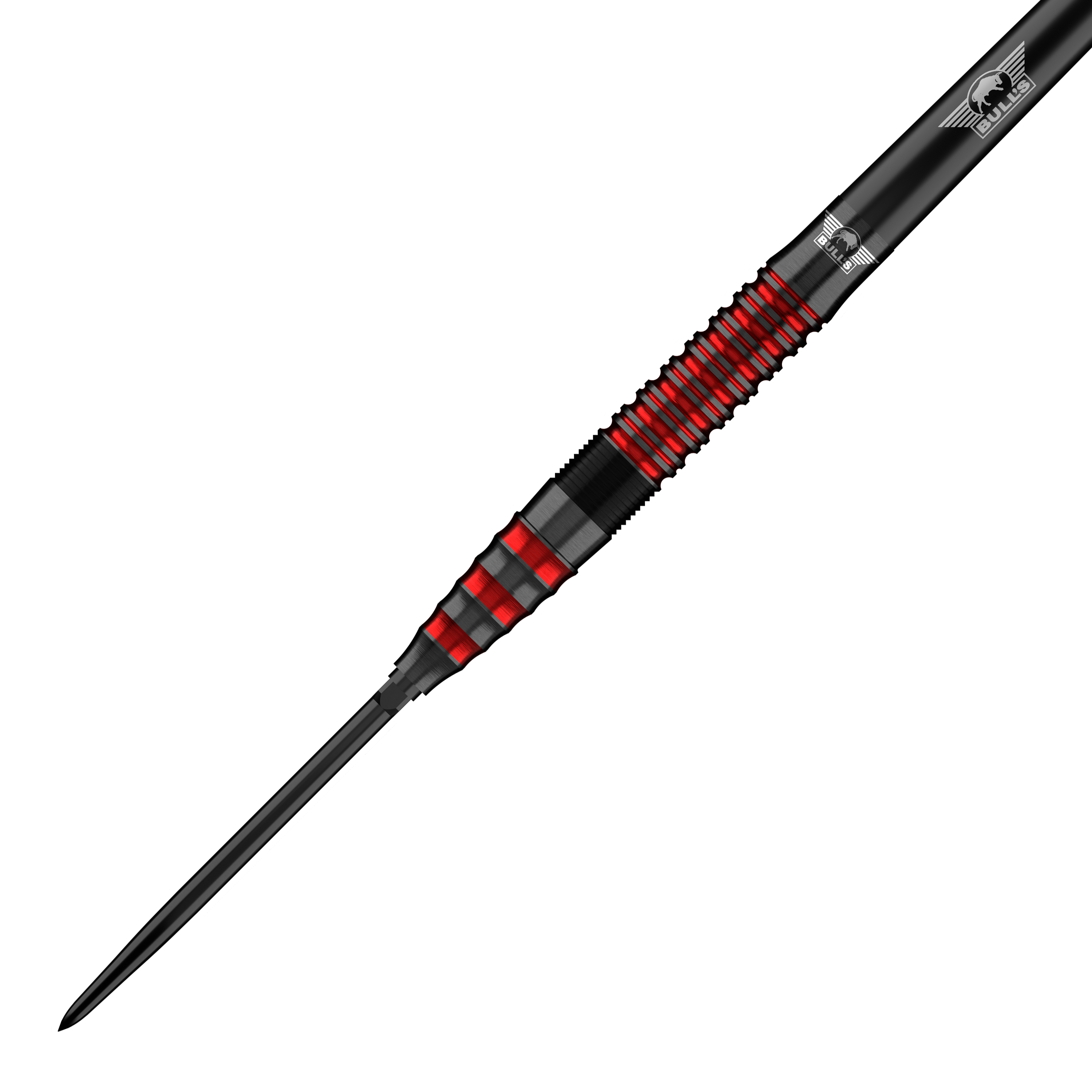 Gezeigt werden Bulls NL Florian Preis 90 Convertible Point Steeldarts. Das Set eignet sich für Darts-Spieler.