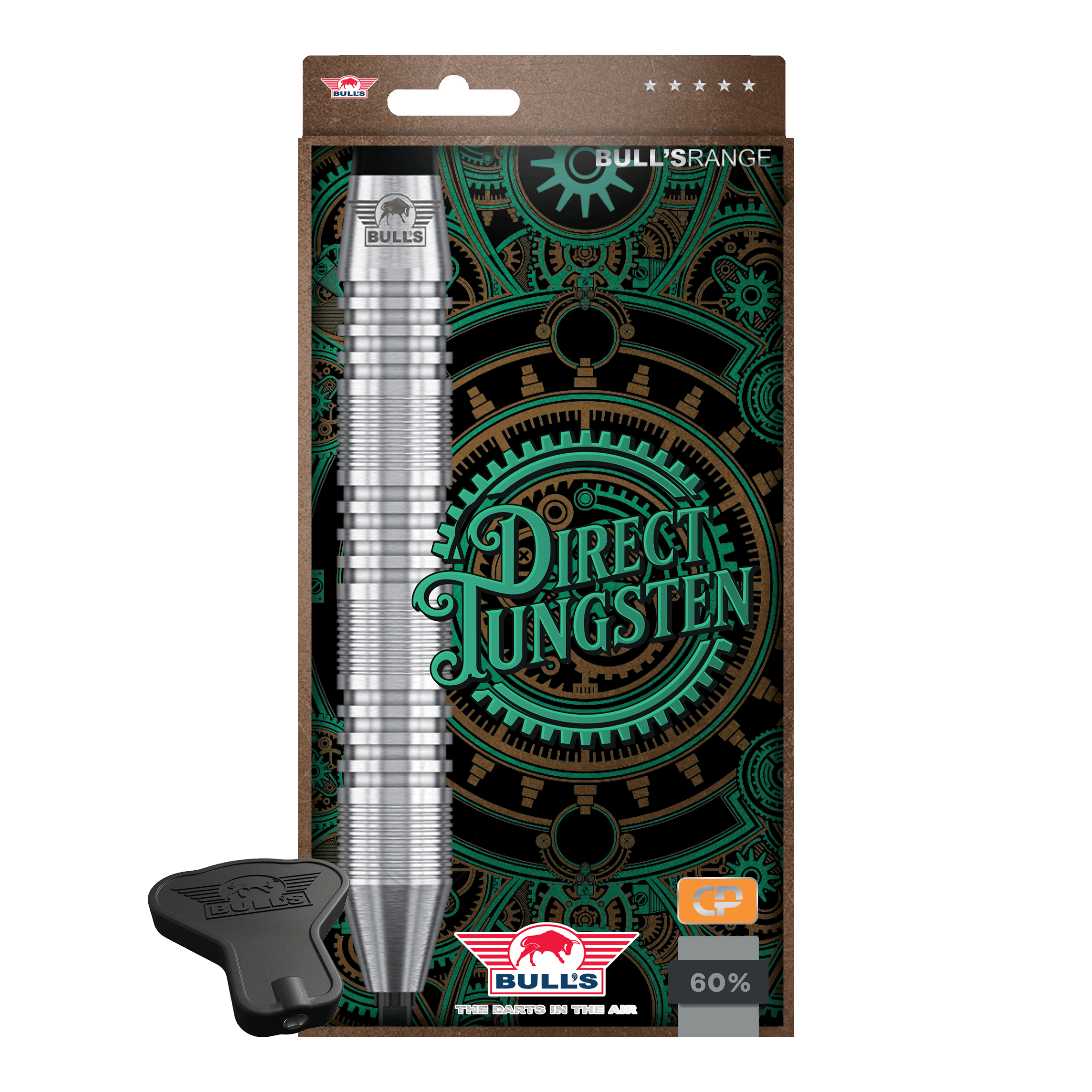 Bulls NL Direct Tungsten Convertible Point Steel Darts - 23g Zu sehen ist das Set Bulls NL Direct Tungsten Convertible Point Steeldarts - 23g. Mehrere Darts sind im Set enthalten.