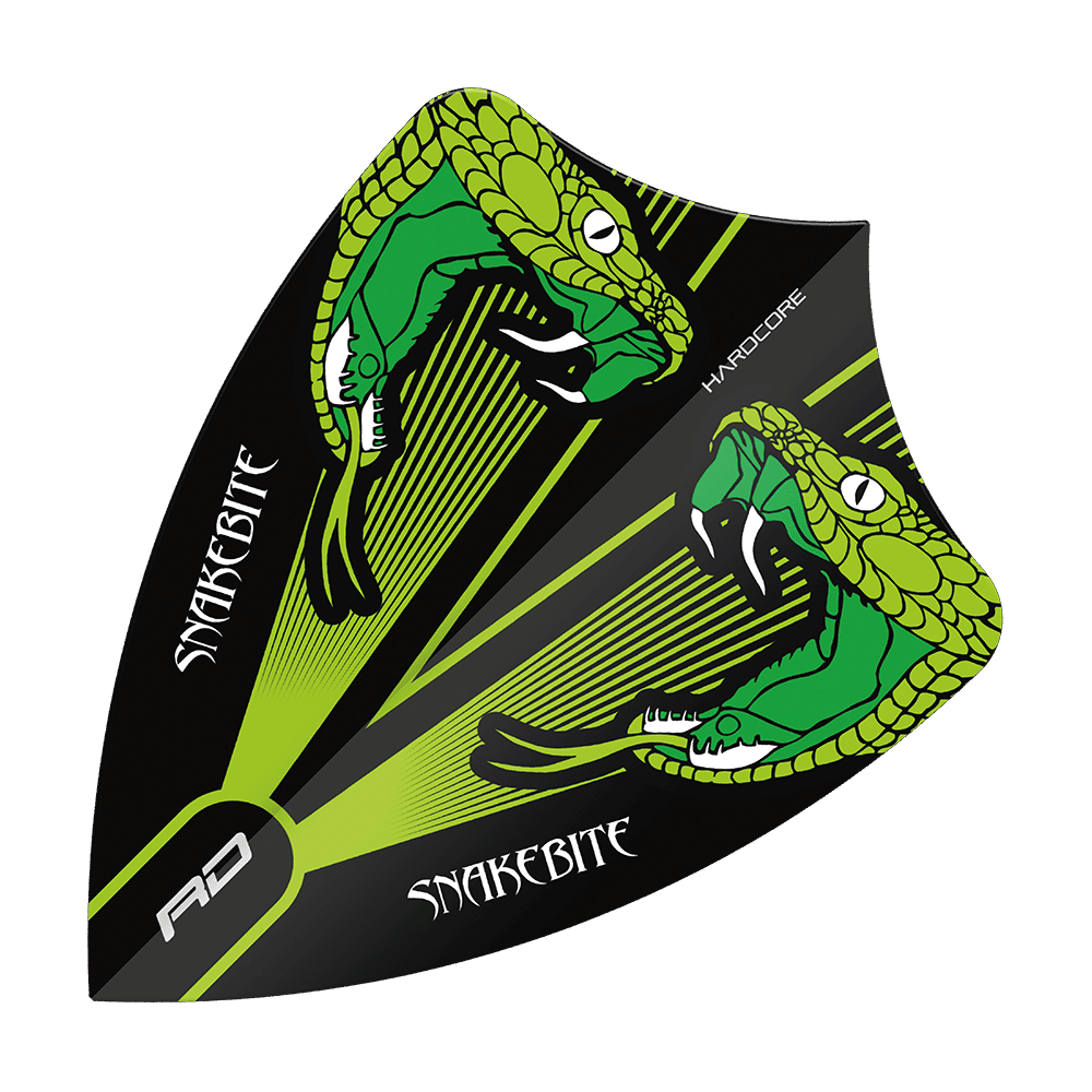 Red Dragon Peter Wright Snakebite Green Transparent Freestyle Flights