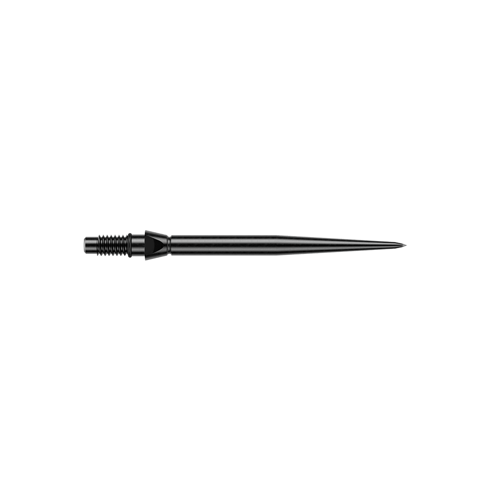 Końcówki do lotek Winmau Switch Point Smooth Steel – czarne Gezeigt wird eine schwarze glatte Steeldartspitze von Winmau. Die Spitze hat eine Länge von 26mm.