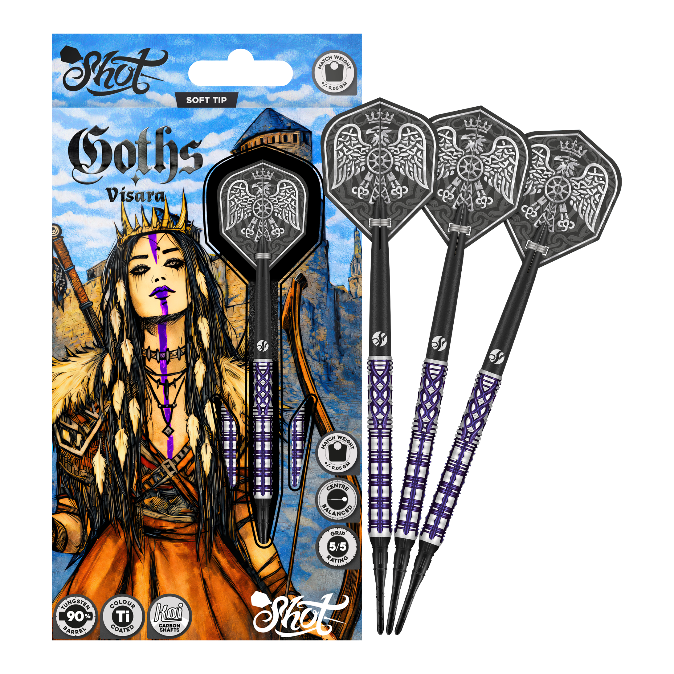Shot Goths Visara Softdarts - 20g Shot Goths Visara Softdarts - 20g