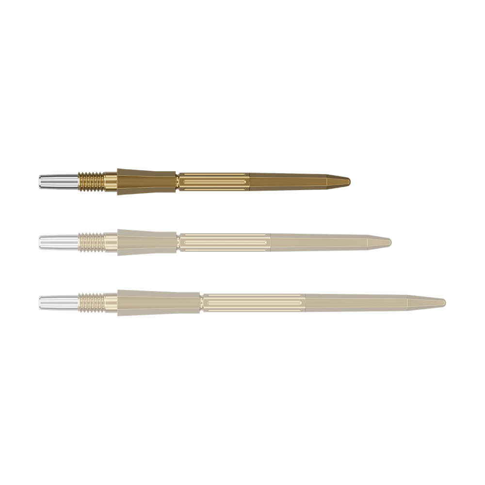 Target Elysian Archetype 43 Swiss Point Steeldartspitzen - Gold Auf dem Foto sind goldfarbene SwissPoint Dartspitzen mit 30 mm Länge zu sehen. Die Dartspitzen sind für Zielgenauigkeit beim Dartspiel entwickelt.