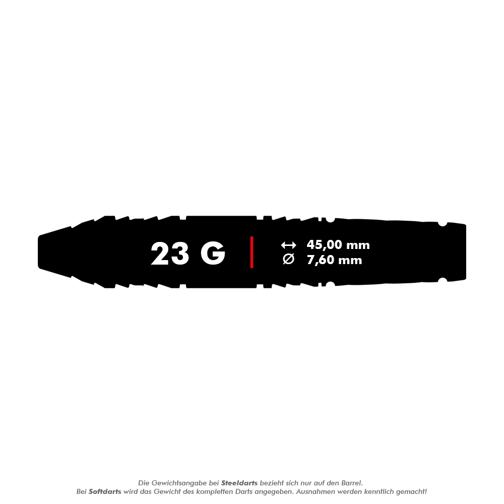 Target Japan Black Marque Dragon GEN2 Swiss Point Freccette in acciaio - 23 g