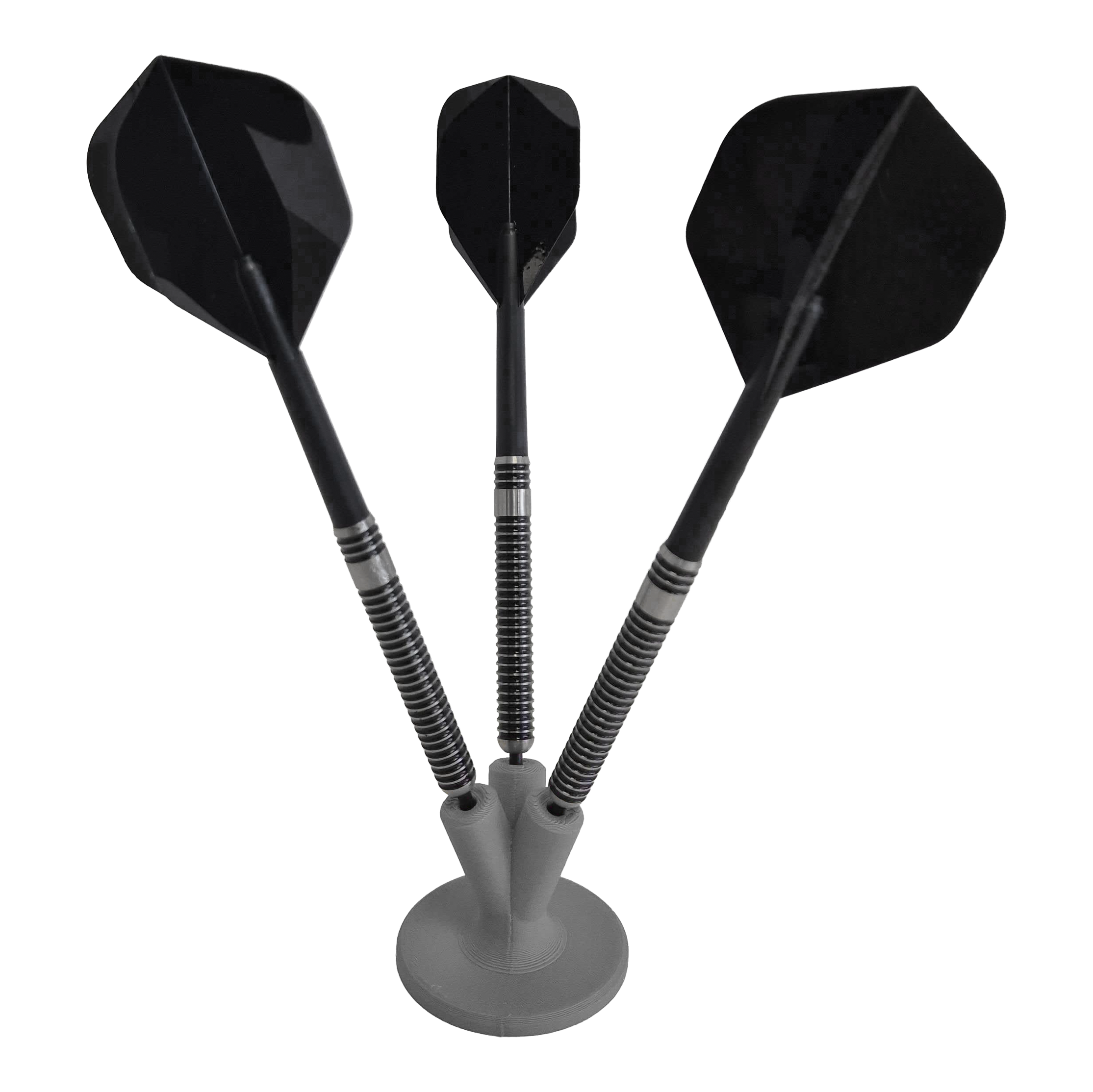 NYT Studio Compact Dart Holder Das Bild zeigt einen kompakten Dart-Halter in Grau. Ein funktionales Zubehörteil für Dartspieler.