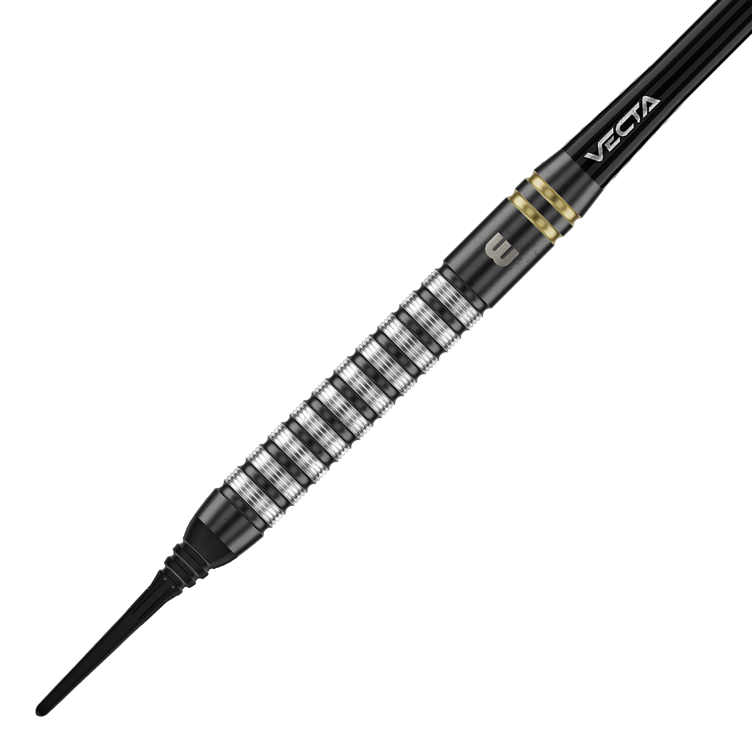 Winmau Gian Van Veen TS Softdarts - 18g Auf dem Bild sind die Winmau Gian Van Veen TS Softdarts 18g. Die Darts sind in unterschiedlichen Perspektiven fotografiert.