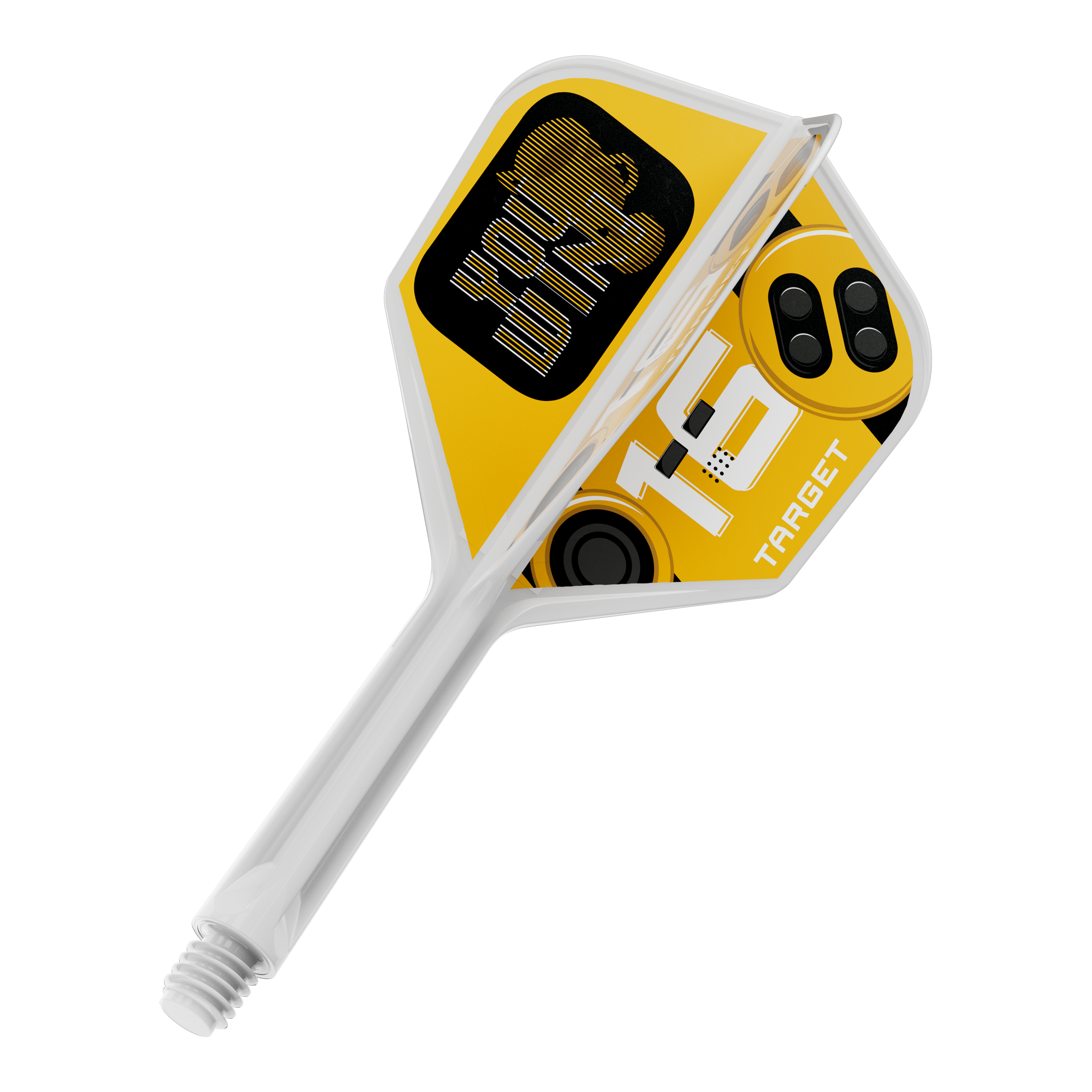 Target K-Flex You Win No6 Flights Ein Dart Flight ist zu sehen. Es handelt sich um das Modell Target K-Flex YouWin No6 mit einer Länge von 26 mm.