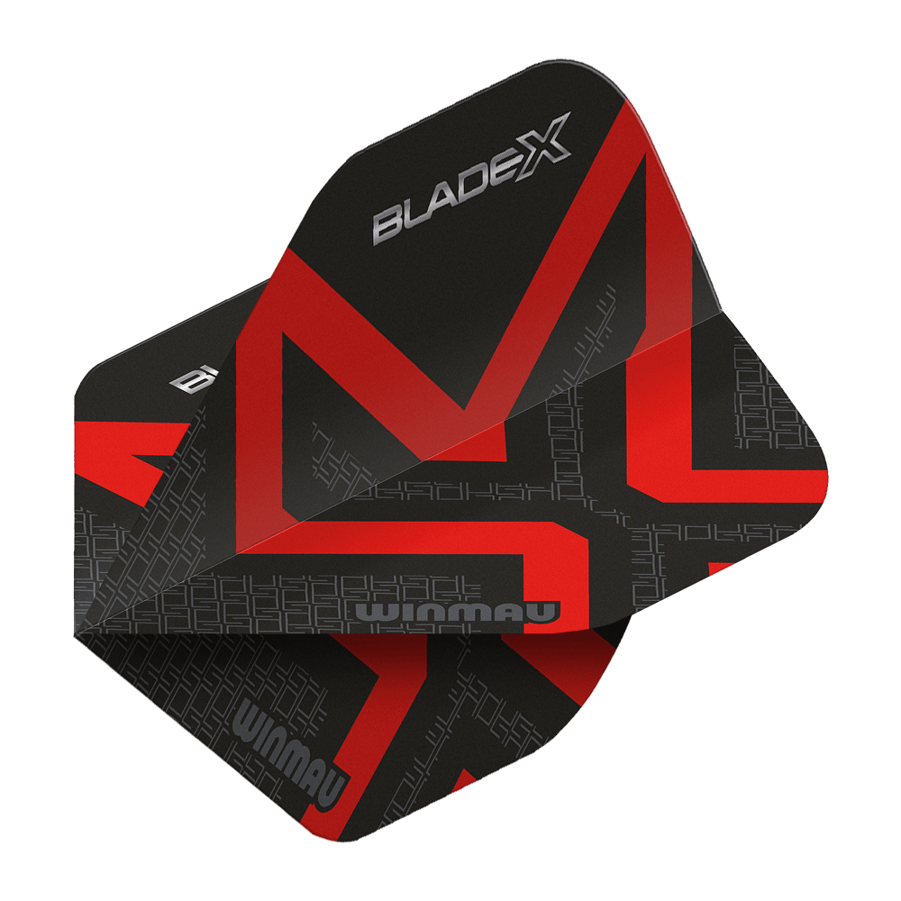 Letky Winmau Prism Delta Blade X metalicky červené č. 2 Hier sieht man den Winmau Prism Delta Blade X Metallic Red No2 Standard Flight. Das Produkt ist rot und wird für Dartpfeile verwendet.