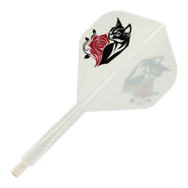 Condor AXE Black Cat White Standard Flight-Shaft-System Abgebildet ist das Condor AXE Black Cat White Standard Flight-Shaft-System. Das Produkt bietet eine Kombination aus Flight und Shaft für mehr Stabilität beim Dartspiel.