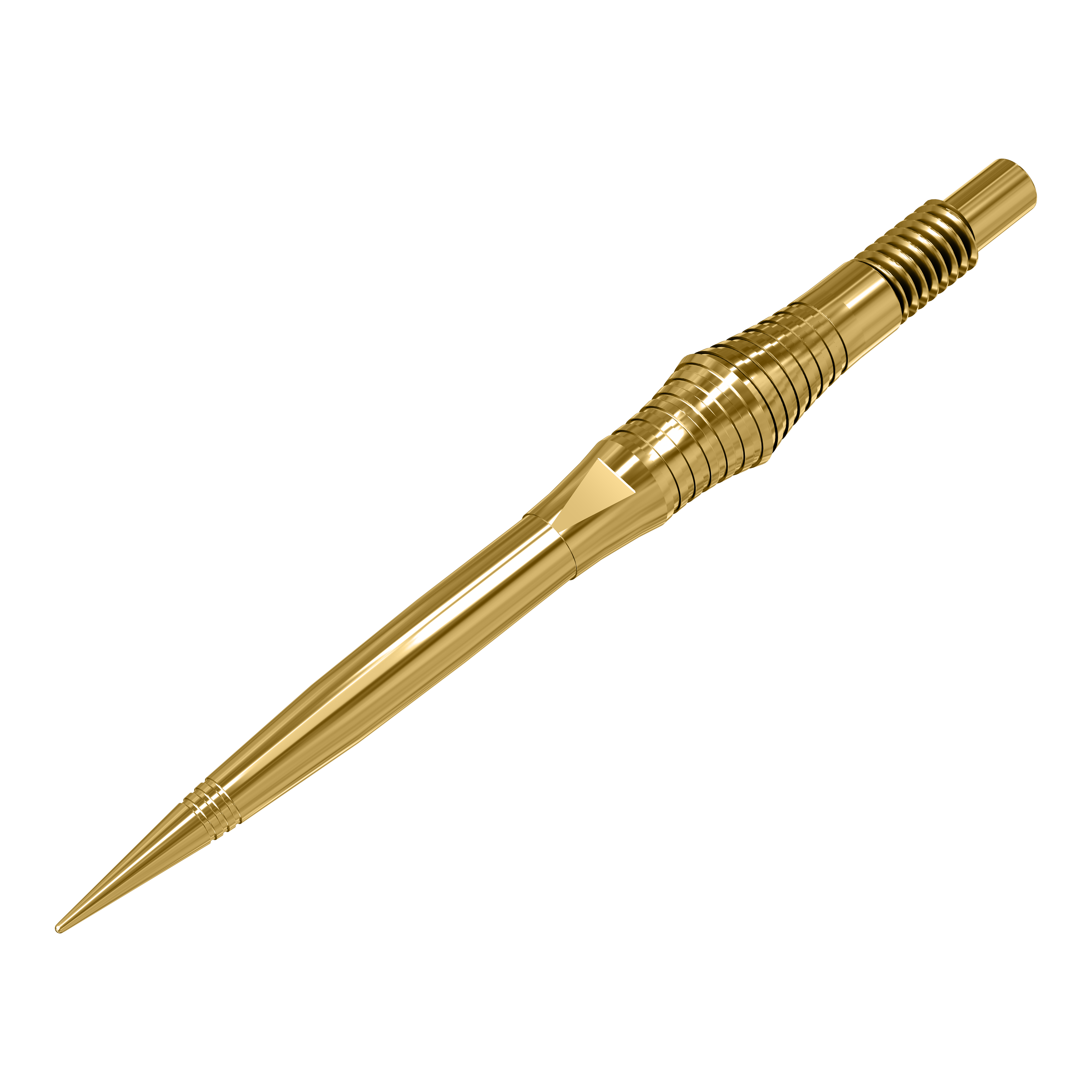 Harrows Quick Point Spire Elite Series Dartspitzen in Gold. Die Spitzen haben eine edle goldene Oberfläche.
