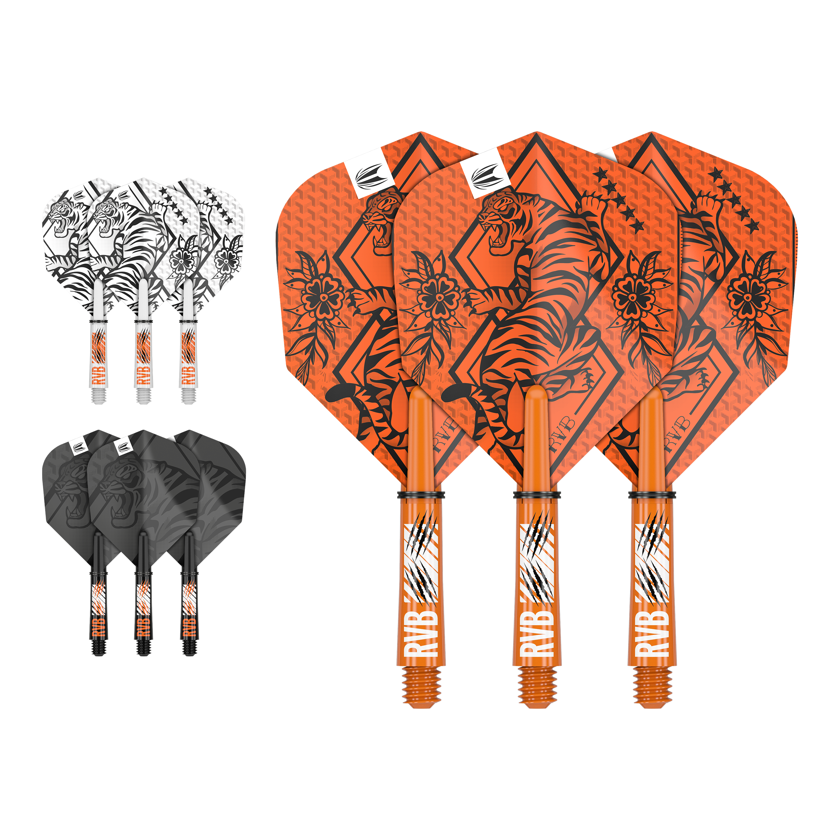 Zestaw wałka zabierakowego atramentu Target Raymond Van Barneveld Abgebildet ist ein Flight-Shaft-Kit, vermutlich das Raymond Van Barneveld Modell mit 34 mm Länge. Das Produkt ist ein Dart-Zubehör.
