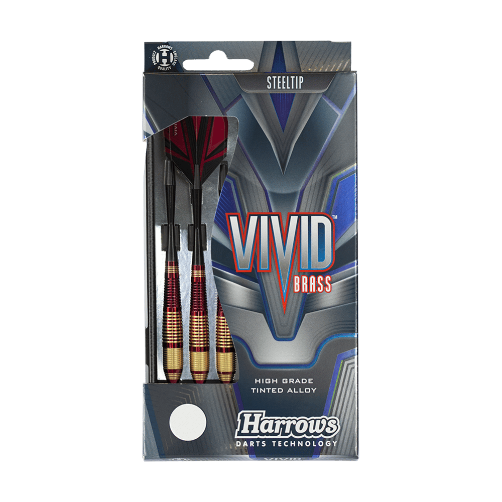 Harrows Vivid Brass Red Steeldarts