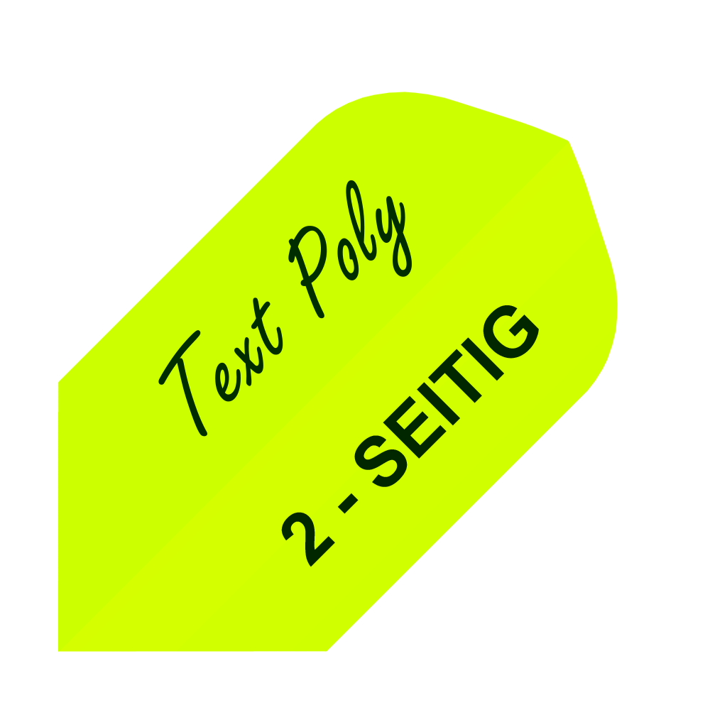 Set di 10 alette stampate su 2 lati - testo desiderato - poly slim