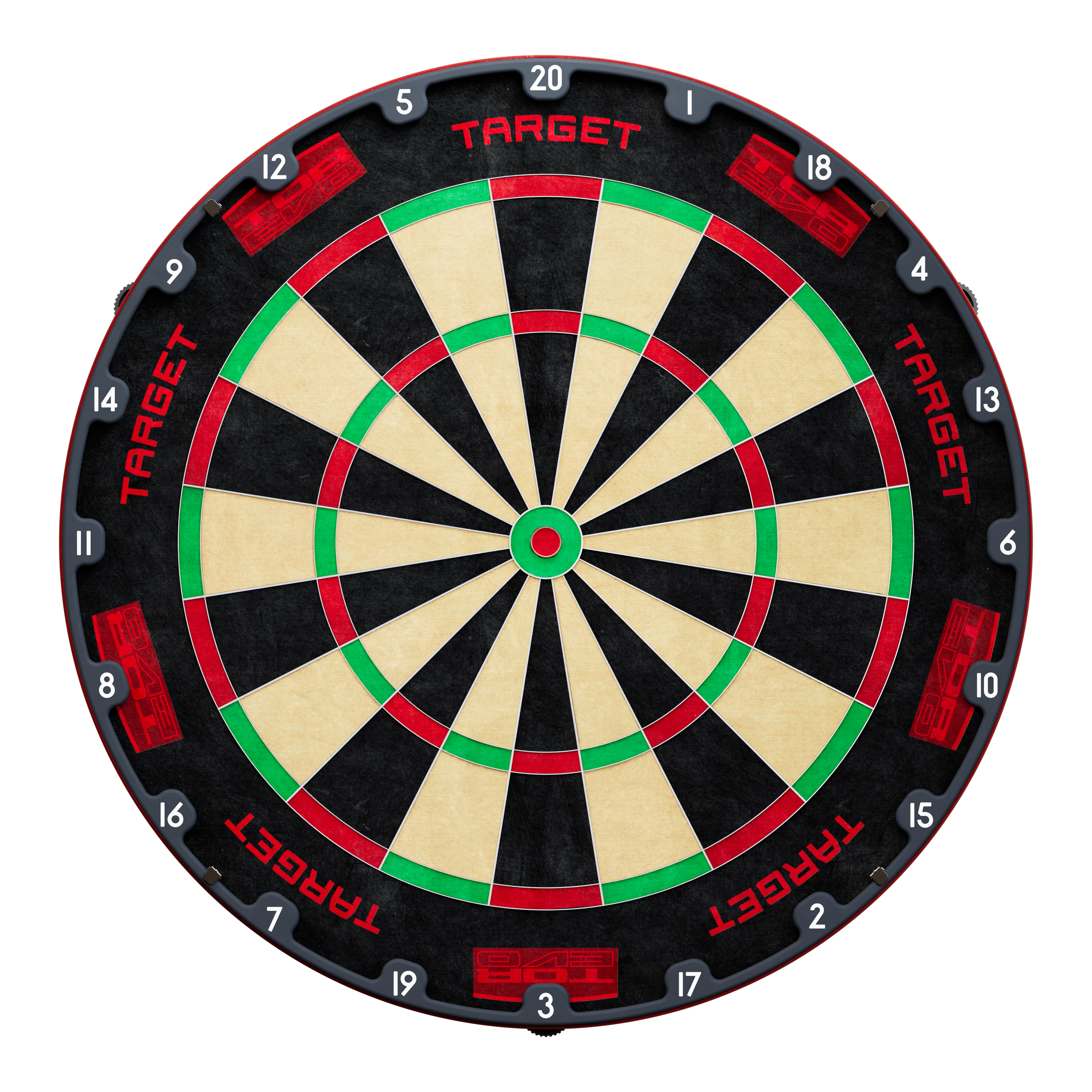 Target TOR EVO Steeldartboard Das Produkt Target TOR EVO Steeldartboard ist auf dem Bild abgebildet. Die Aufnahme zeigt das Dartboard in voller Größe.