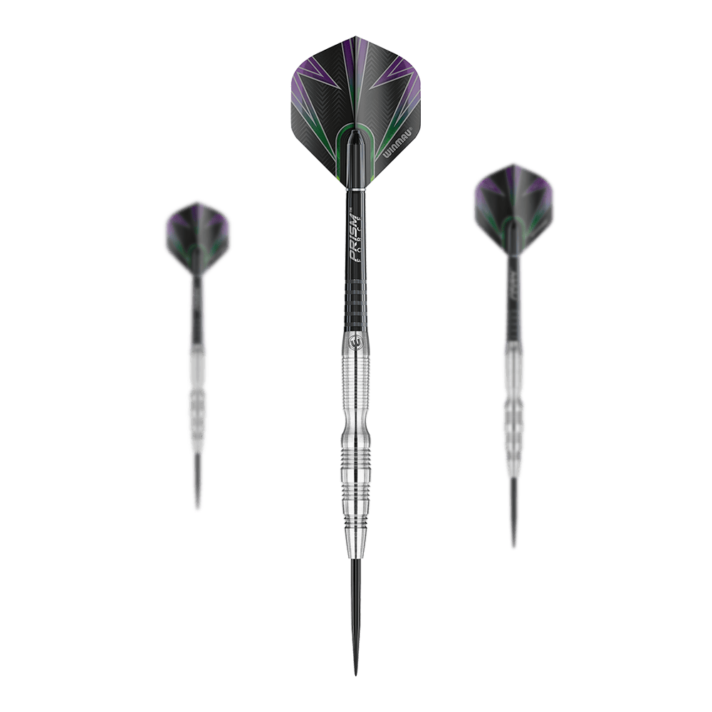 Winmau Simon Whitlock 90% Tungsten Steel Darts Winmau Simon Whitlock 90% Tungsten Steeldarts. Die Oberflächenstruktur ist detailliert sichtbar.