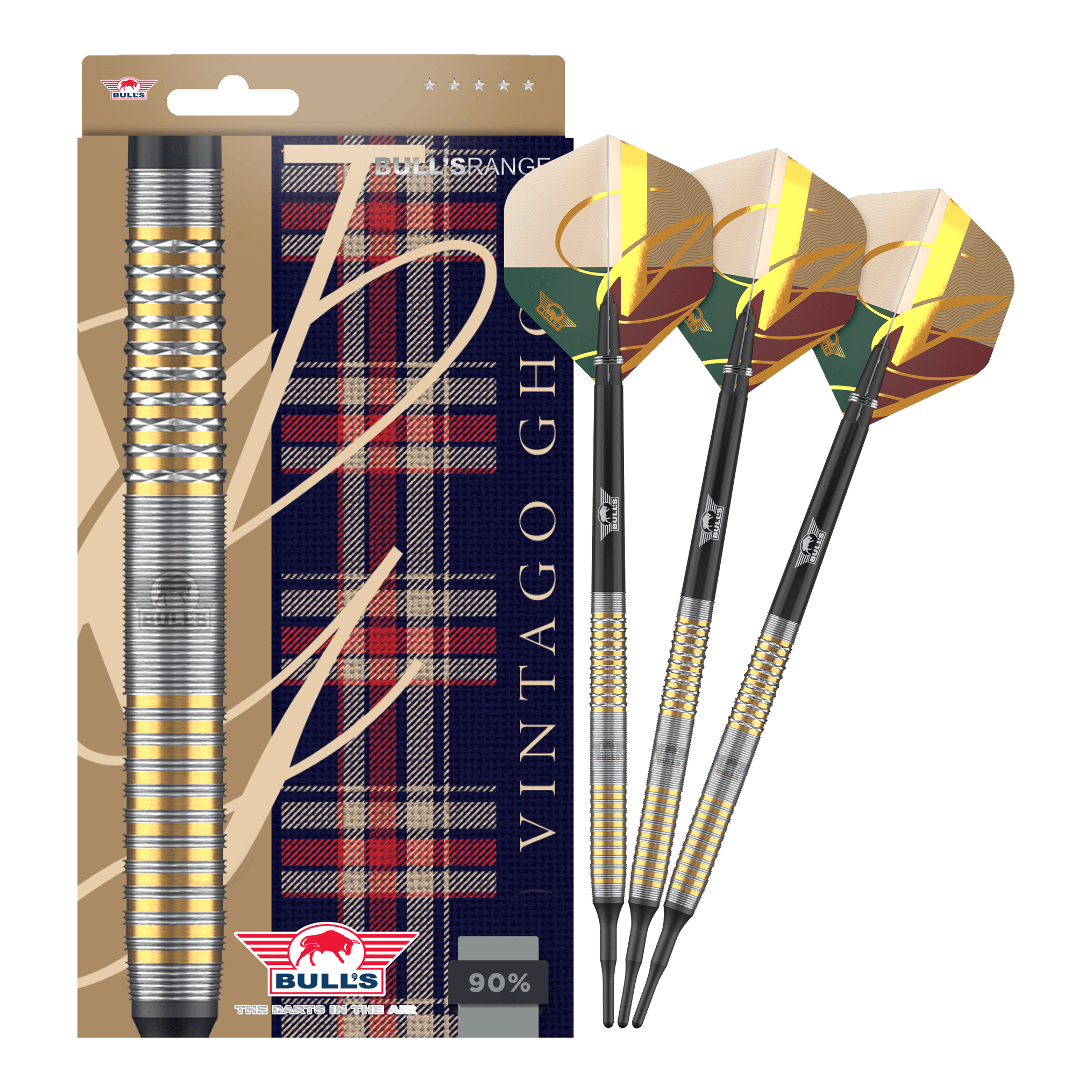 Dardos blandos Bulls NL Vintage Ghost - 20 g Das Bild zeigt die Bulls NL Vintago Ghost Softdarts - 20g in voller Ansicht. Die Softdarts sind für Freizeit- und Profispieler geeignet.