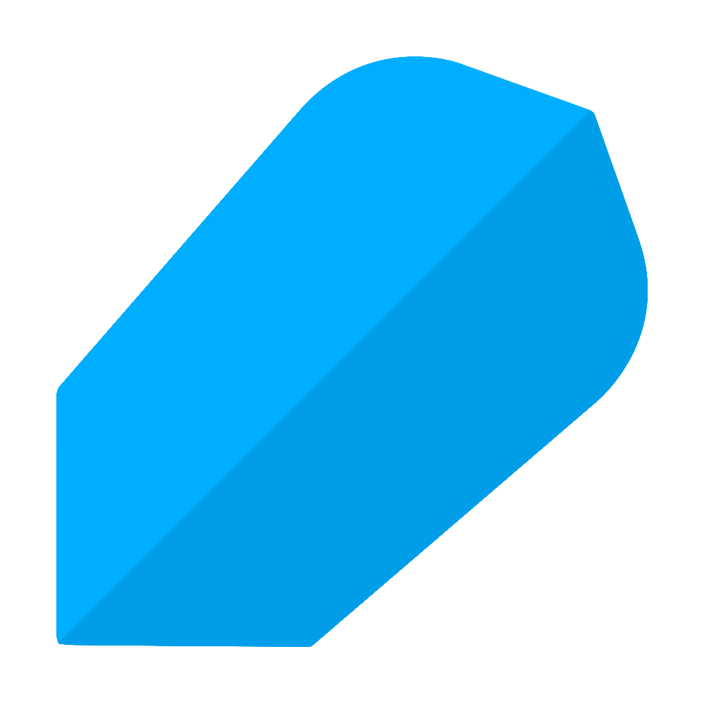 Lotki Poly-Plain Slim w kolorze niebieskim Dies ist ein blauer Poly-Plain Slim Flight. Der Flight ist für Dartpfeile und hat eine schlanke Form.