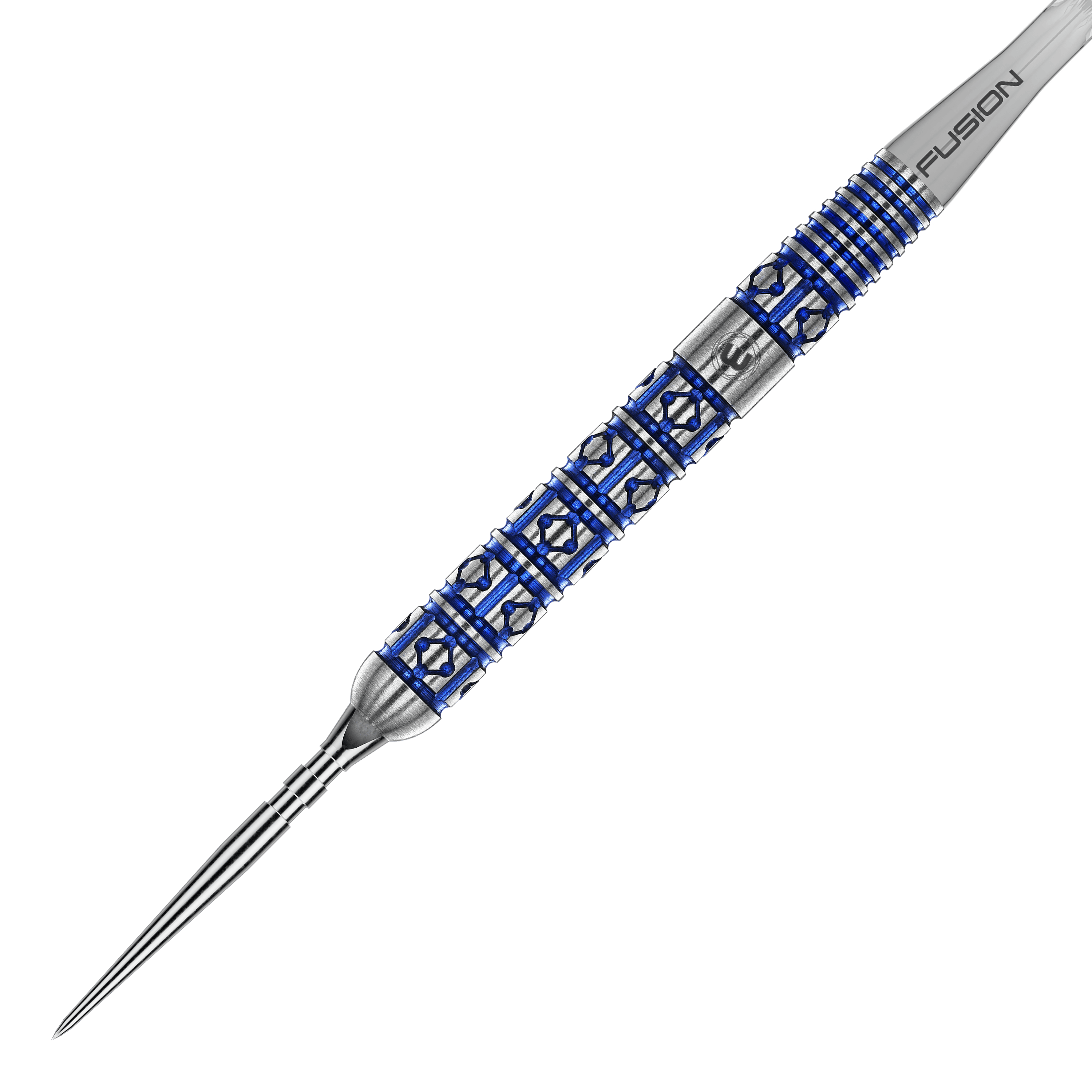 Das Foto zeigt die Winmau Lunaris Parallel Switch Point Steeldarts aus verschiedenen Winkeln. Die Darts sind deutlich zu erkennen.
