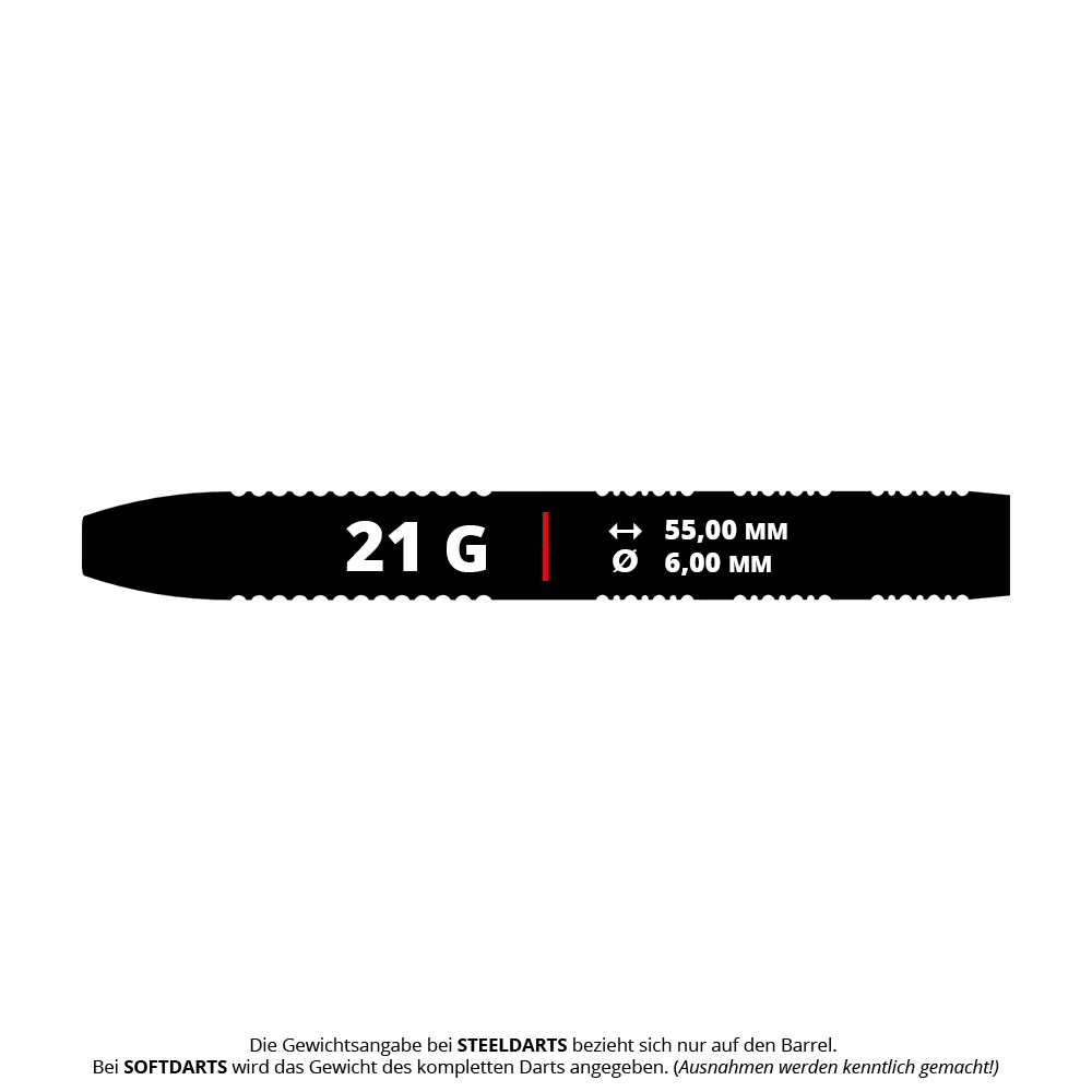 Bulls Challenger Patrick Tringler Steeldarts mit 21g Gewicht. Das Foto präsentiert die Steeldarts in ihrer Originalverpackung.