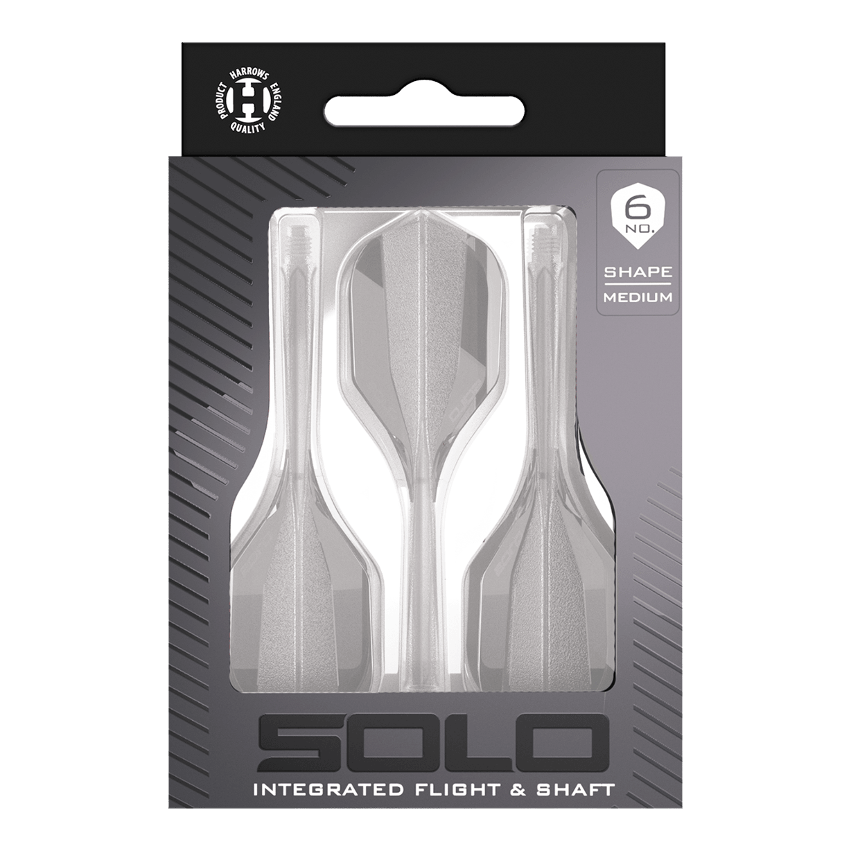 System wału lotniczego Harrows Solo No6 – przezroczysty Harrows Solo No6 Flight-Shaft-System in transparenter Ausführung. Das Produkt ist deutlich und klar auf dem Bild zu erkennen.