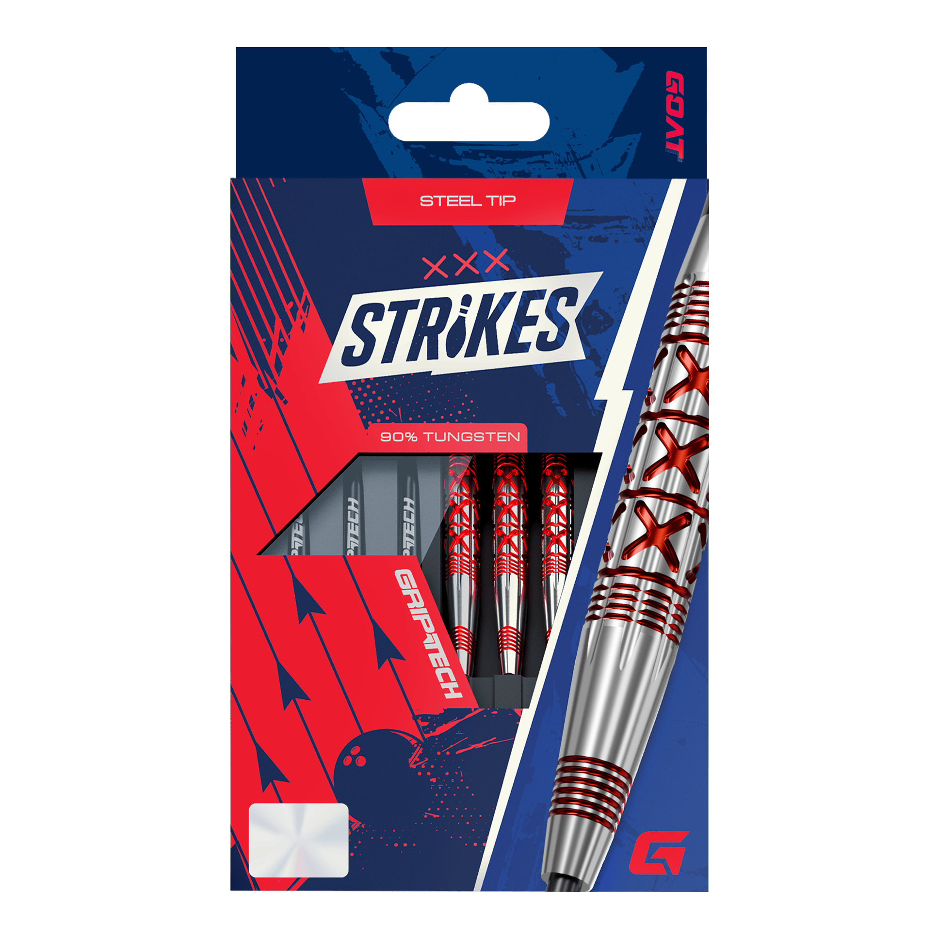 GOAT Strikes Steeldarts Hier ist das Produkt GOAT Strikes Steeldarts abgebildet. Die Steeldarts sind hochwertig verarbeitet und für Dartspieler geeignet.