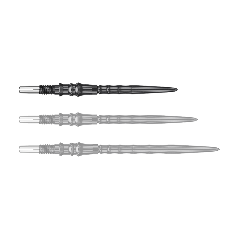 Puntas de dardos de acero Target Japan Premium Swiss Point - Negras Zu sehen ist ein Produkt mit dem Dateinamen '340373_Target_Japan_Premium_SwissPoint_Steeldartspitzen_Schwarz_30mm_1'. Es handelt sich vermutlich um schwarze Premium-Steeldartspitzen mit einer Länge von 30mm.