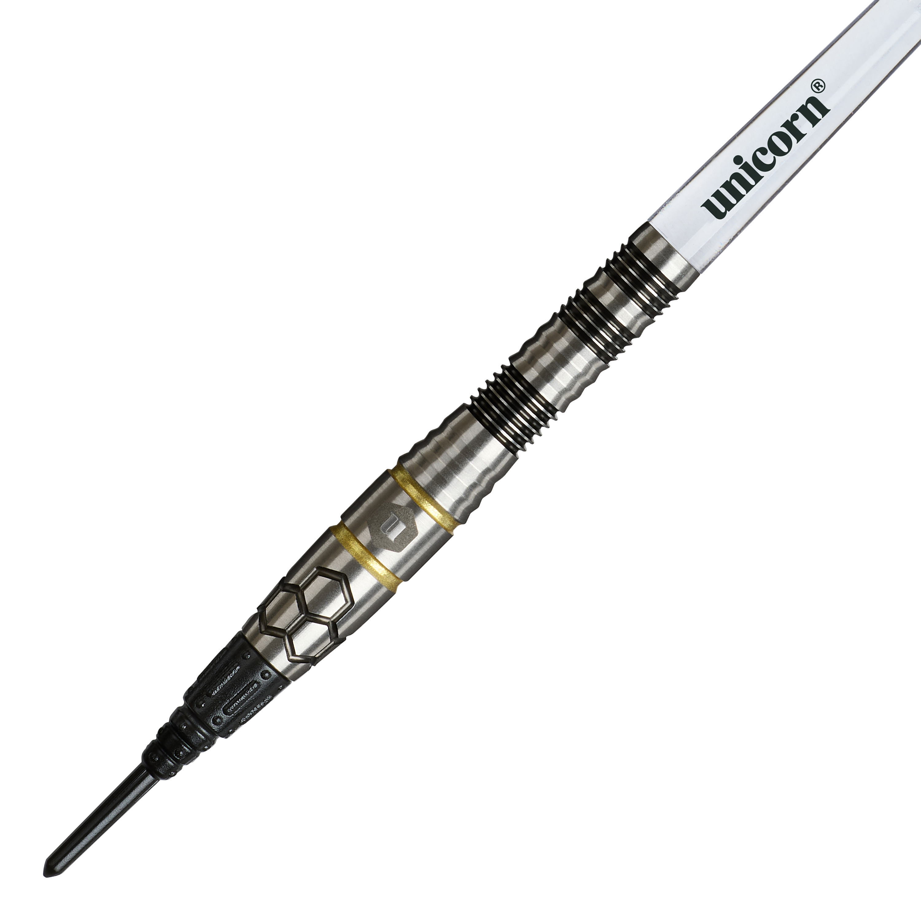 Unicorn Hexium Style 01 Czarno-złote miękkie lotki - 22 g Unicorn Hexium Style 01 Black & Gold Softdarts - 22g ist ein eleganter Softdart in Schwarz und Gold. Das Produkt eignet sich ideal für Präzisionswürfe beim Dartspiel.