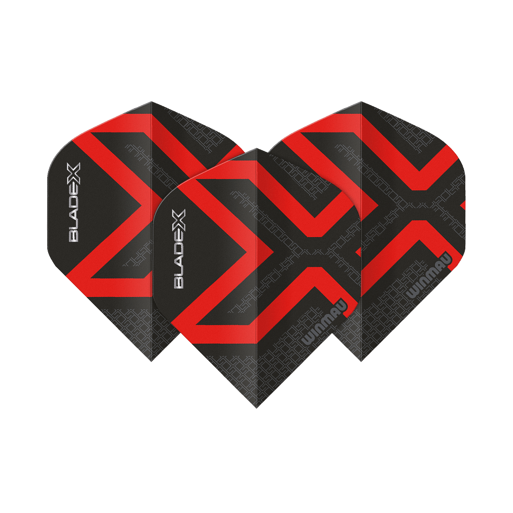 Letky Winmau Prism Delta Blade X metalicky červené č. 2 Dies ist ein Winmau Prism Delta Blade X Metallic Red No2 Standard Flight. Das abgebildete Produkt ist in roter Farbe gehalten.