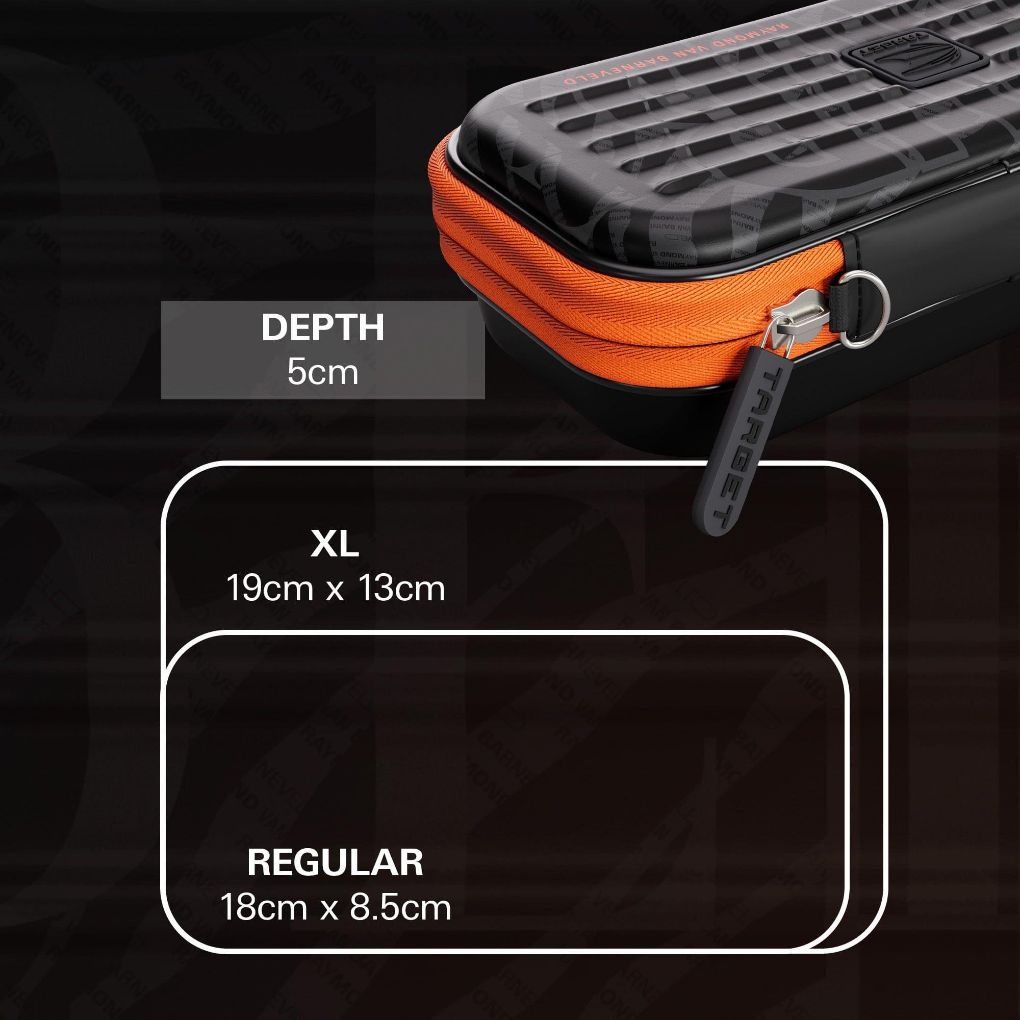 Pouzdro na šipky Raymond Van Barneveld řady Takoma Ghost Das Foto zeigt das Takoma Ghost Series Raymond Van Barneveld Dartcase. Dieses Dartcase ist dem Spieler Raymond Van Barneveld gewidmet.