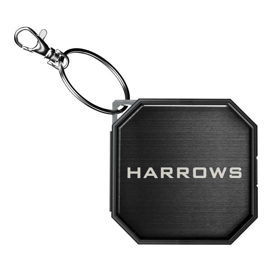 Zu sehen ist das Harrows Premium Quick Point Tool Case. Es dient zur sicheren Aufbewahrung und Organisation von Dart-Tools.