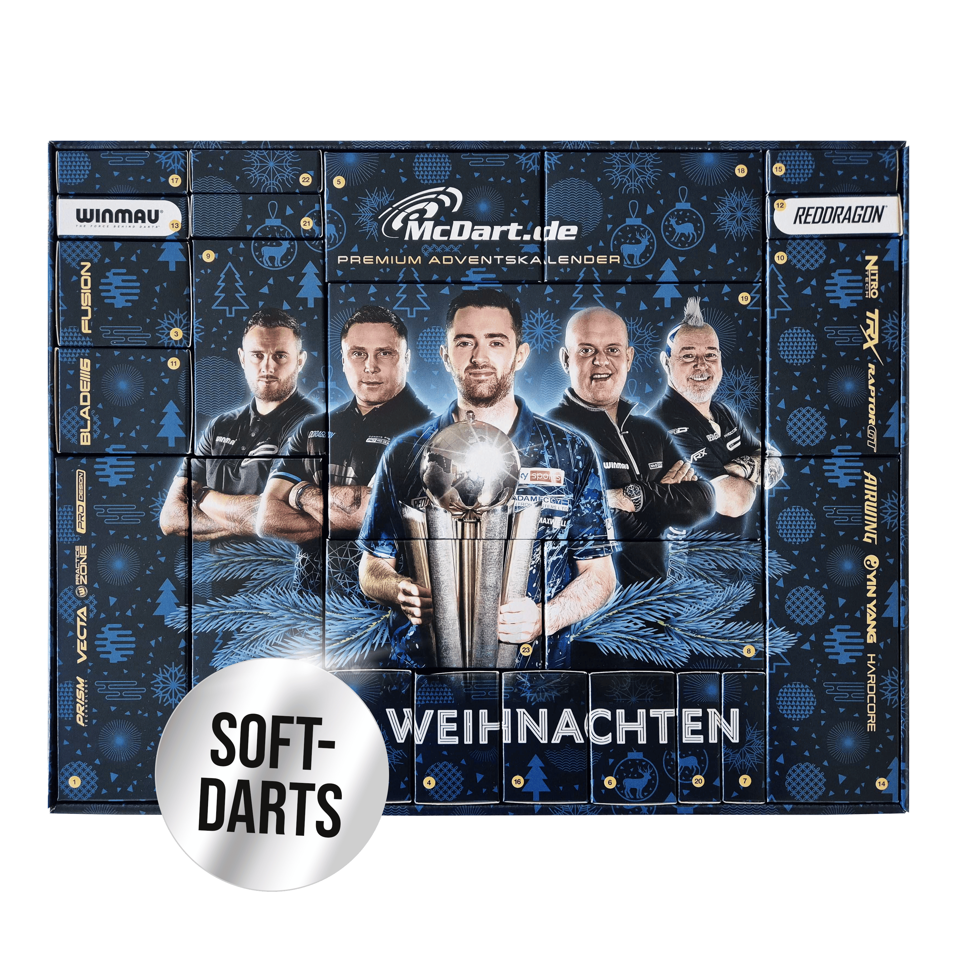 McDart Premium Adventskalender 2024 voor zachte dartspelers