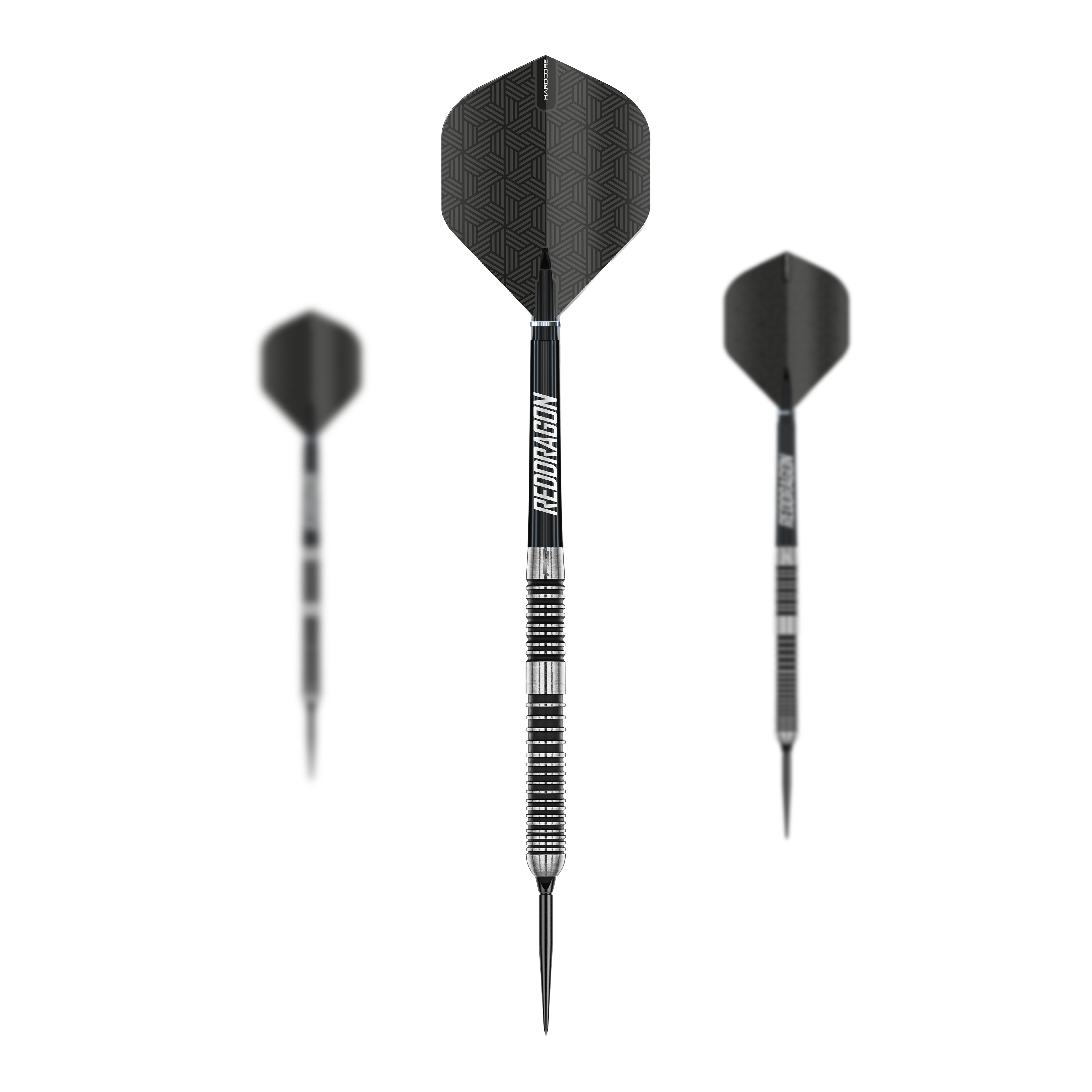 Ein Set von Red Dragon Pegasus Switch Point Steeldarts ist abgebildet. Die Steeldarts eignen sich für professionelle Dartspieler.