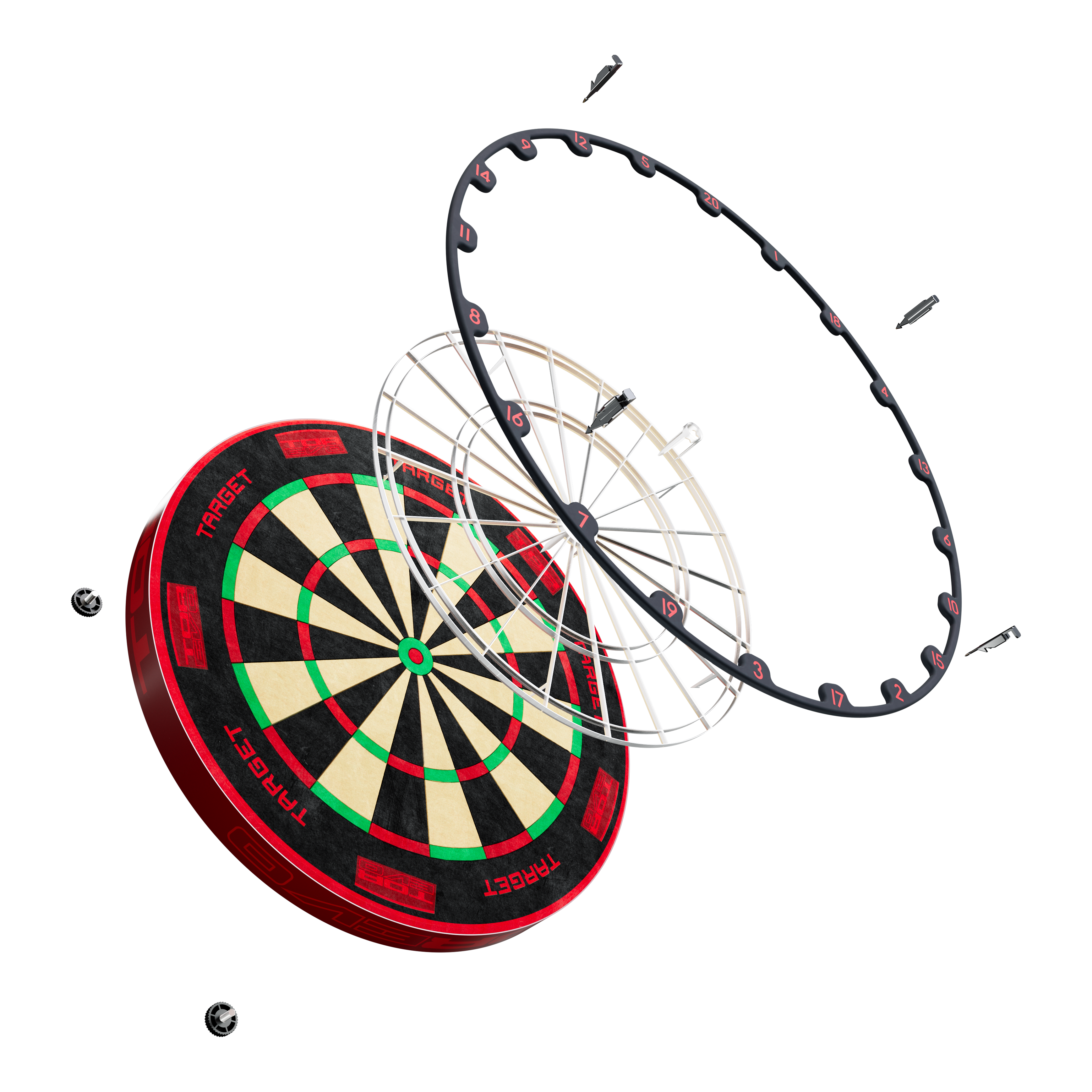 Ocelový terč Target TOR EVO Zu sehen ist das Target TOR EVO Steeldartboard. Das Board ist detailliert dargestellt.