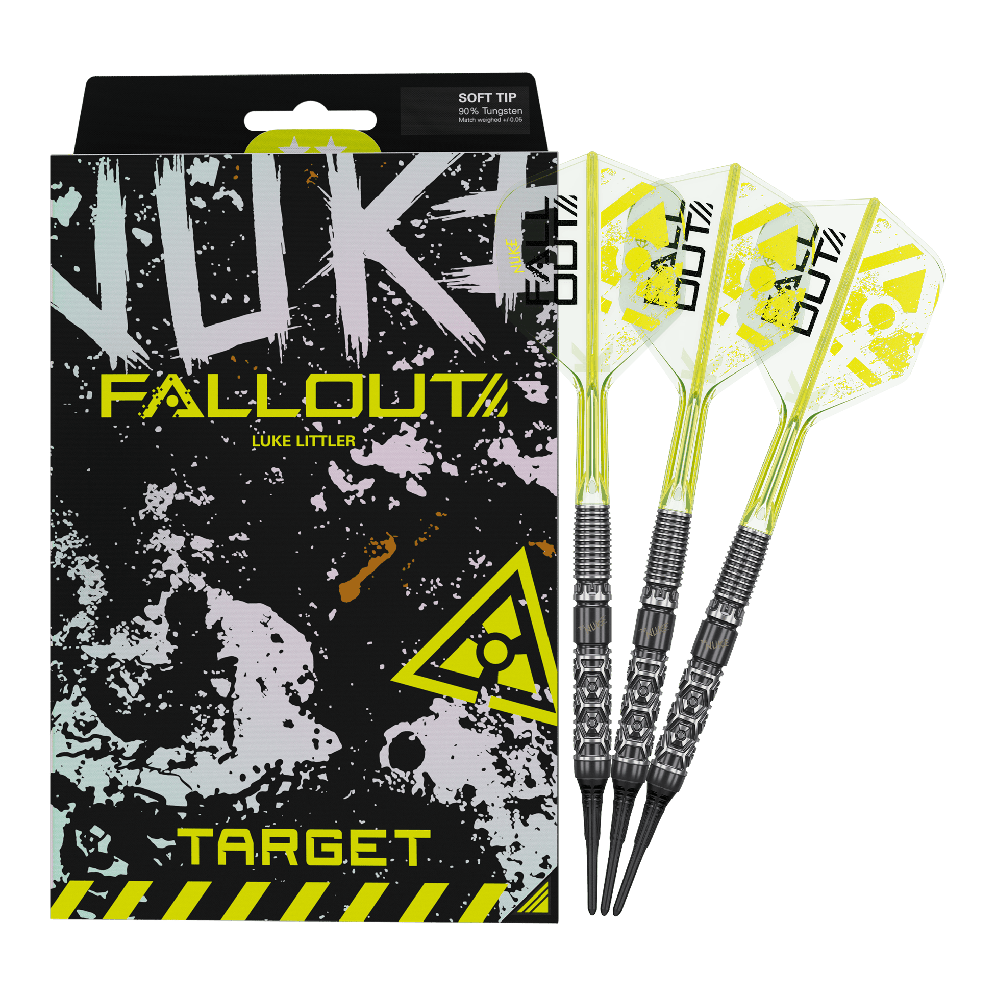 Target Luke Littler Nuke Fallout Softdarts - 19g Hier ist das Target Luke Littler Nuke Fallout Softdarts - 19g zu sehen. Das Produkt wurde für professionelle Dartspieler entwickelt.
