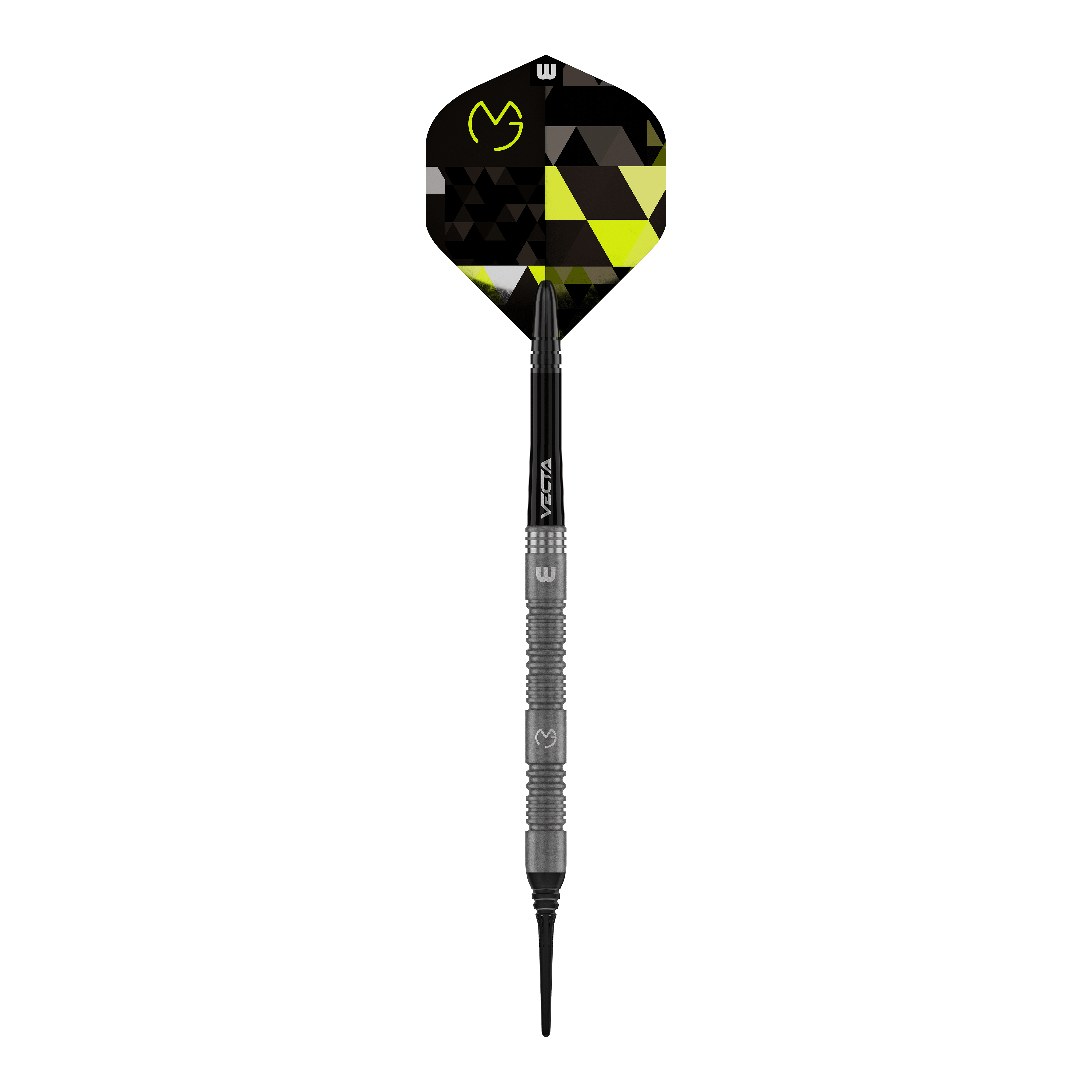 Winmau Michael Van Gerwen TS měkké šipky - 18g Das Bild zeigt ein Set Winmau Michael Van Gerwen TS Softdarts - 18g. Die Darts sind schlank und präzise.