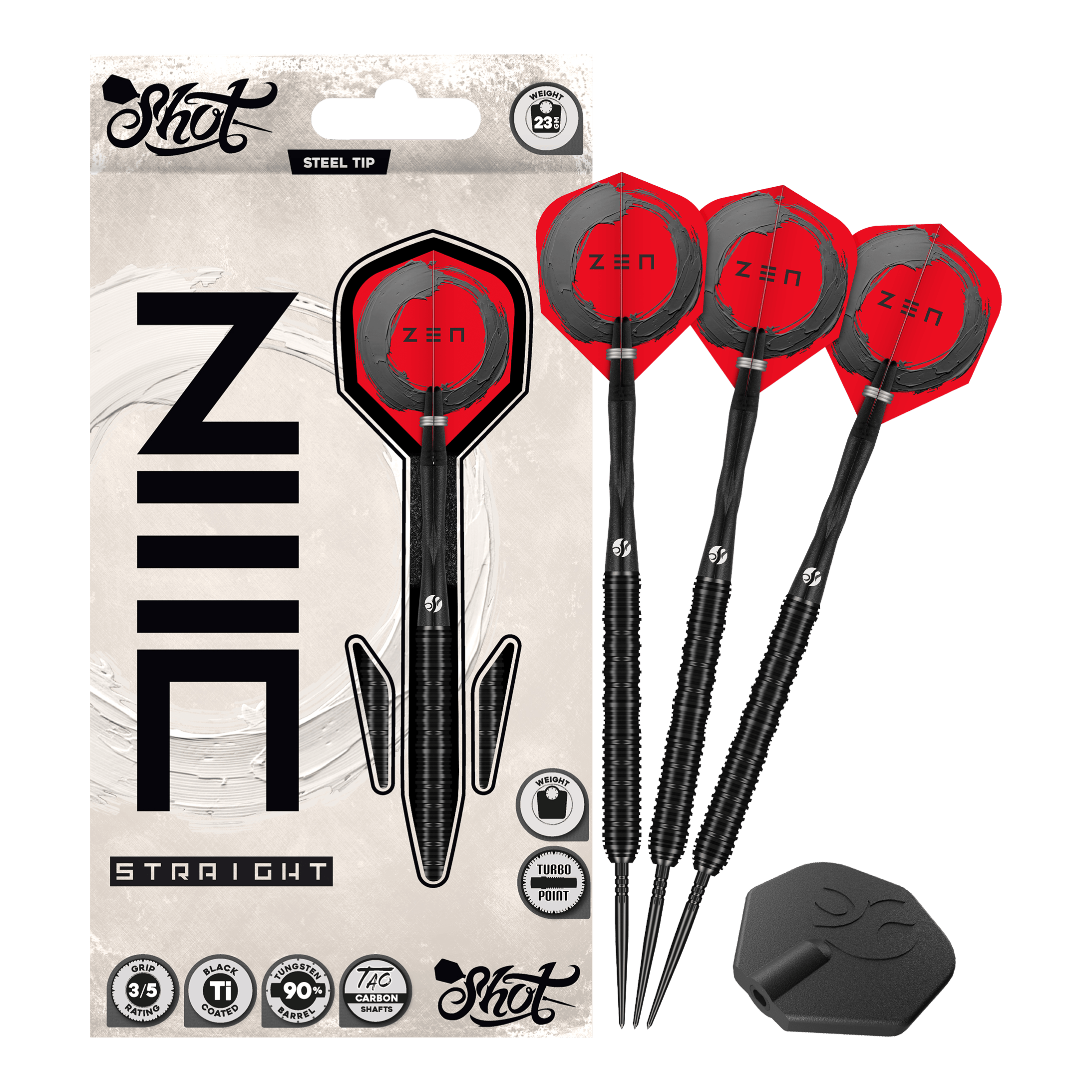 Fléchettes en acier Shot ZEN Straight Turbo Point - 23 g