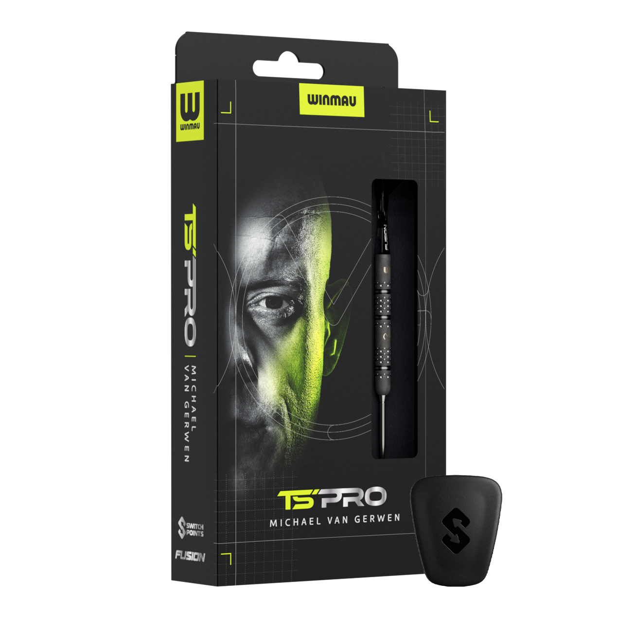 Winmau Michael Van Gerwen TS-PRO Switch Point Steeldarts Das Bild zeigt Winmau Michael Van Gerwen TS-PRO Switch Point Steeldarts. Es handelt sich um ein komplettes Dart-Set.