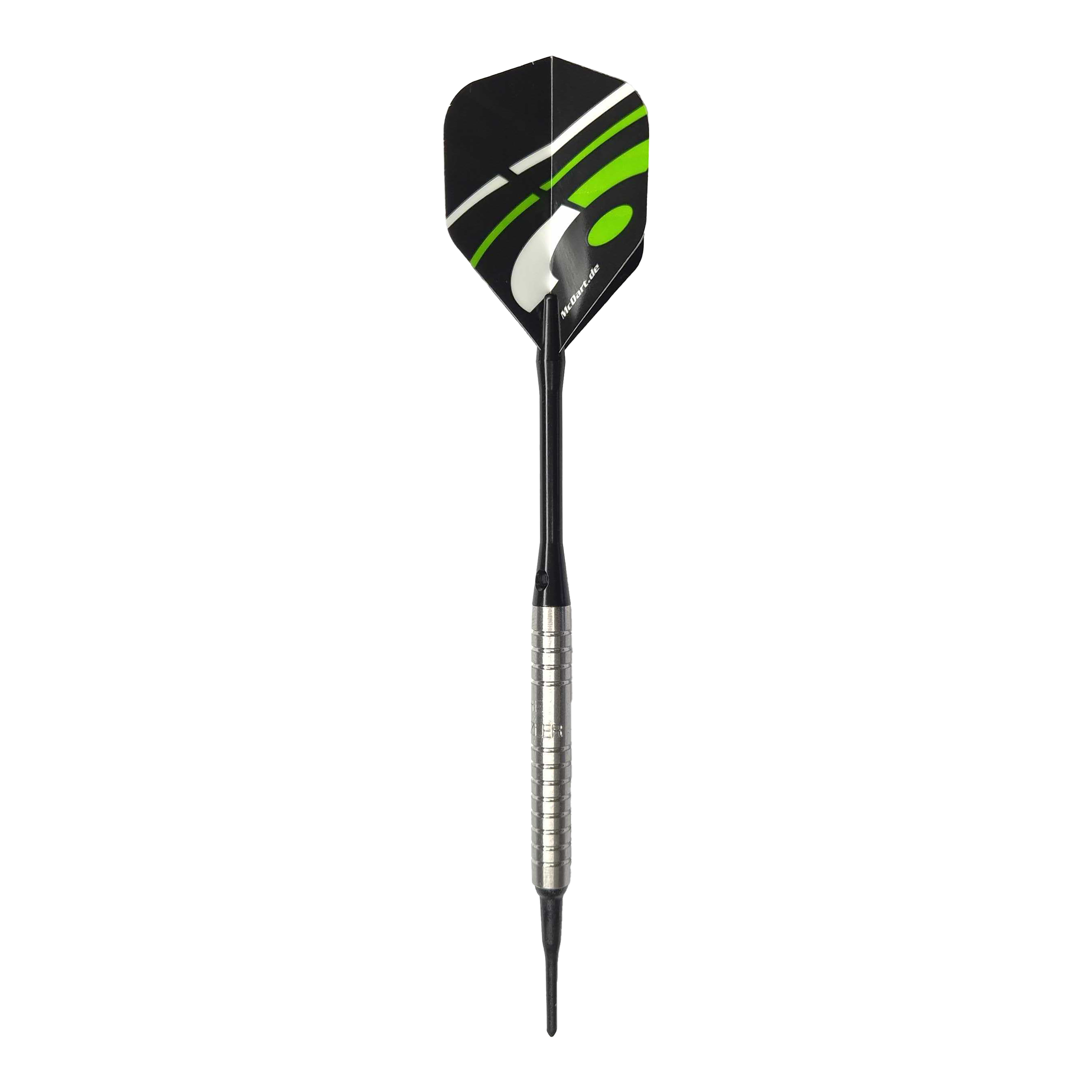 McDart 85 Tungsten V16 soft darts - 16.5g Ein McDart 85er Tungsten V16 Softdart - 16,5g ist abgebildet. Die Form ist schmal und lang.