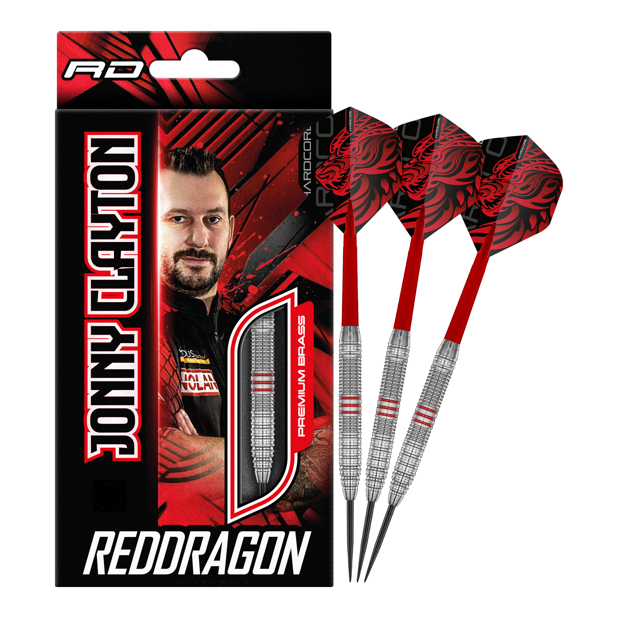 Red Dragon Jonny Clayton Brass Steeldarts - 21 g Red Dragon Jonny Clayton Brass Steeldarts - 21 g