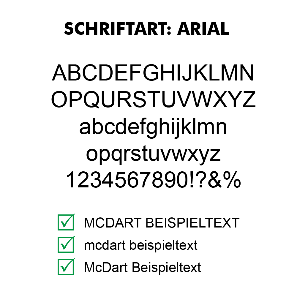 2-sided printed flights - desired text - MDX Slim