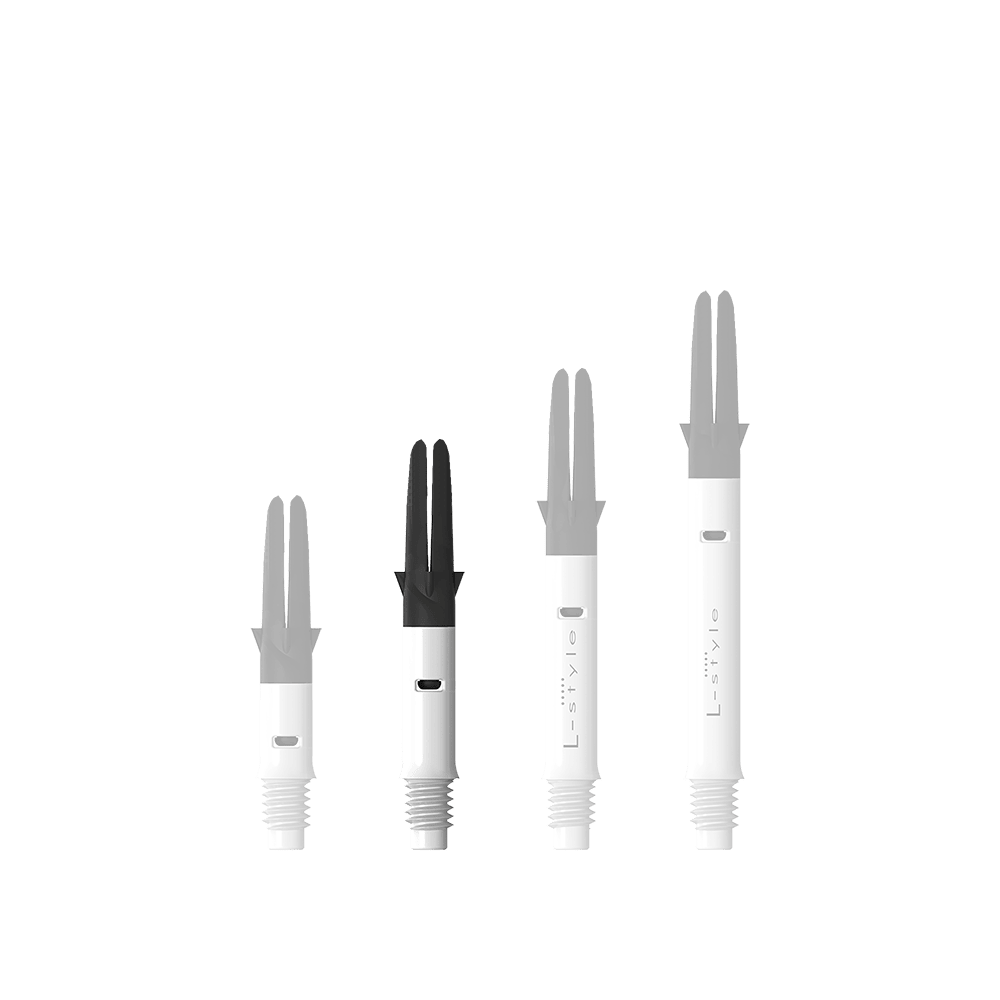 Wałek L-L-Style-Shaft Carbon Silent Straight - biały Zu sehen ist der L-Style L-Shaft Carbon Silent Straight in Weiß, Modell 190. Es handelt sich um ein hochwertiges Dartshaft-Zubehör.